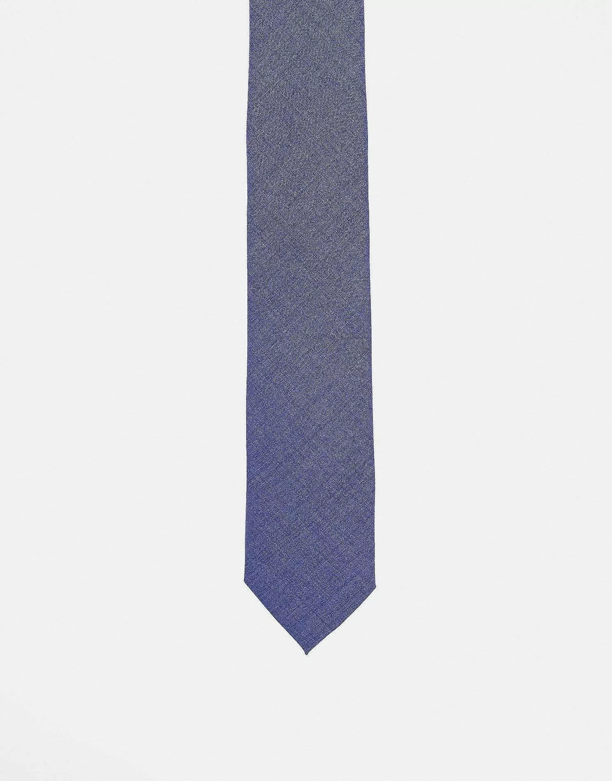 Men Noak Wool Rich Slim Tie In Blue