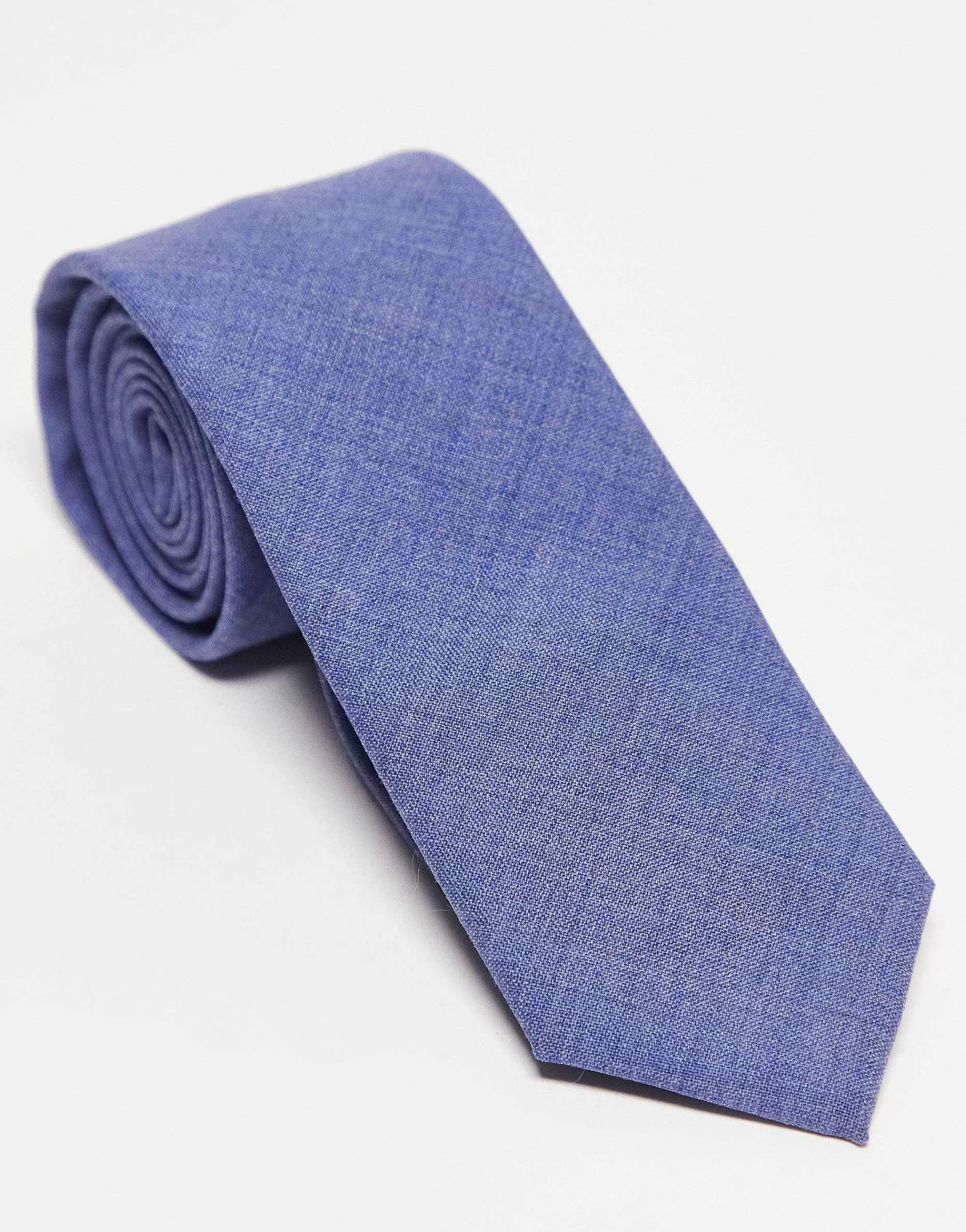 Men Noak Wool Rich Slim Tie In Blue