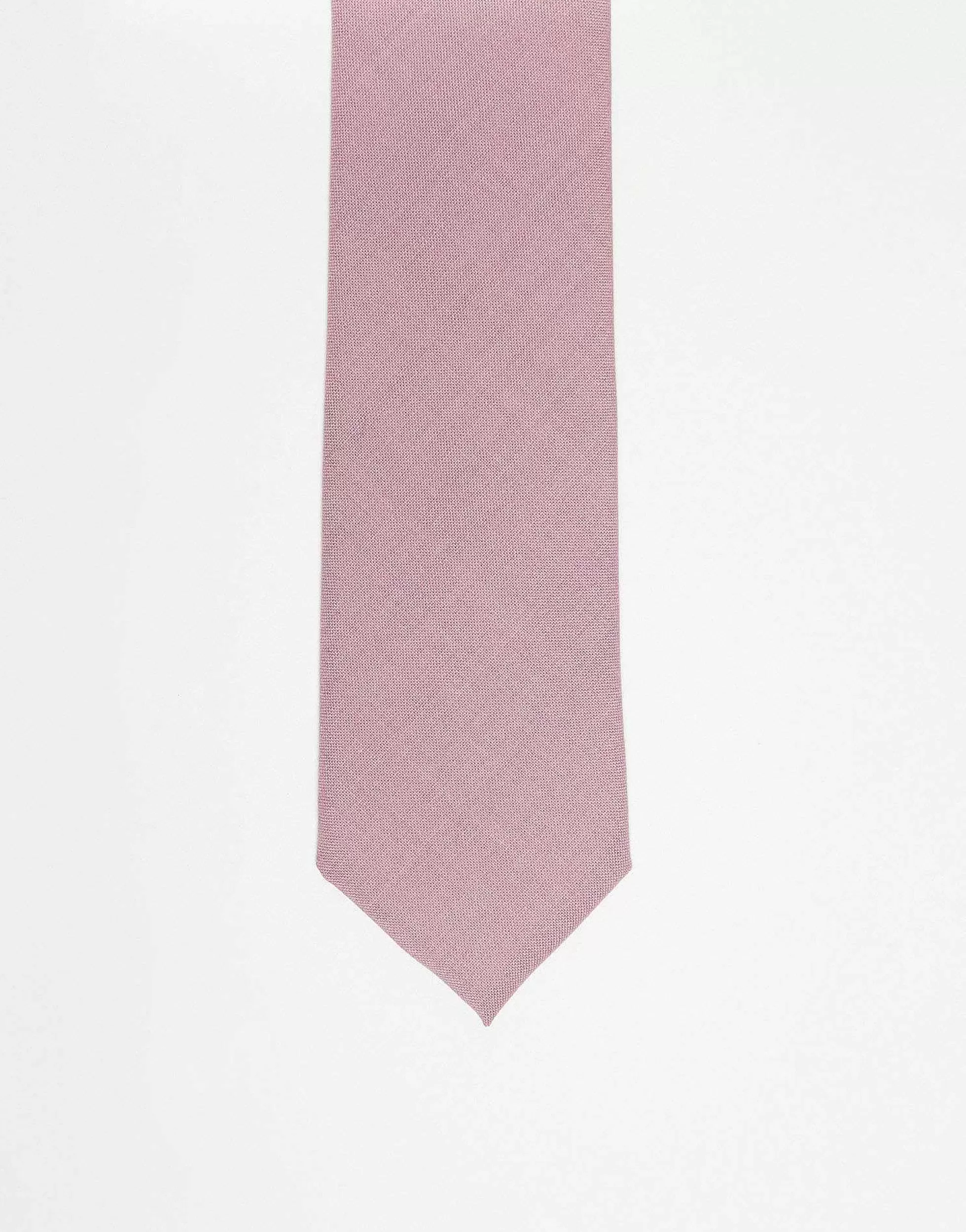 Men Noak Wool Rich Slim Tie In Dusty Pink