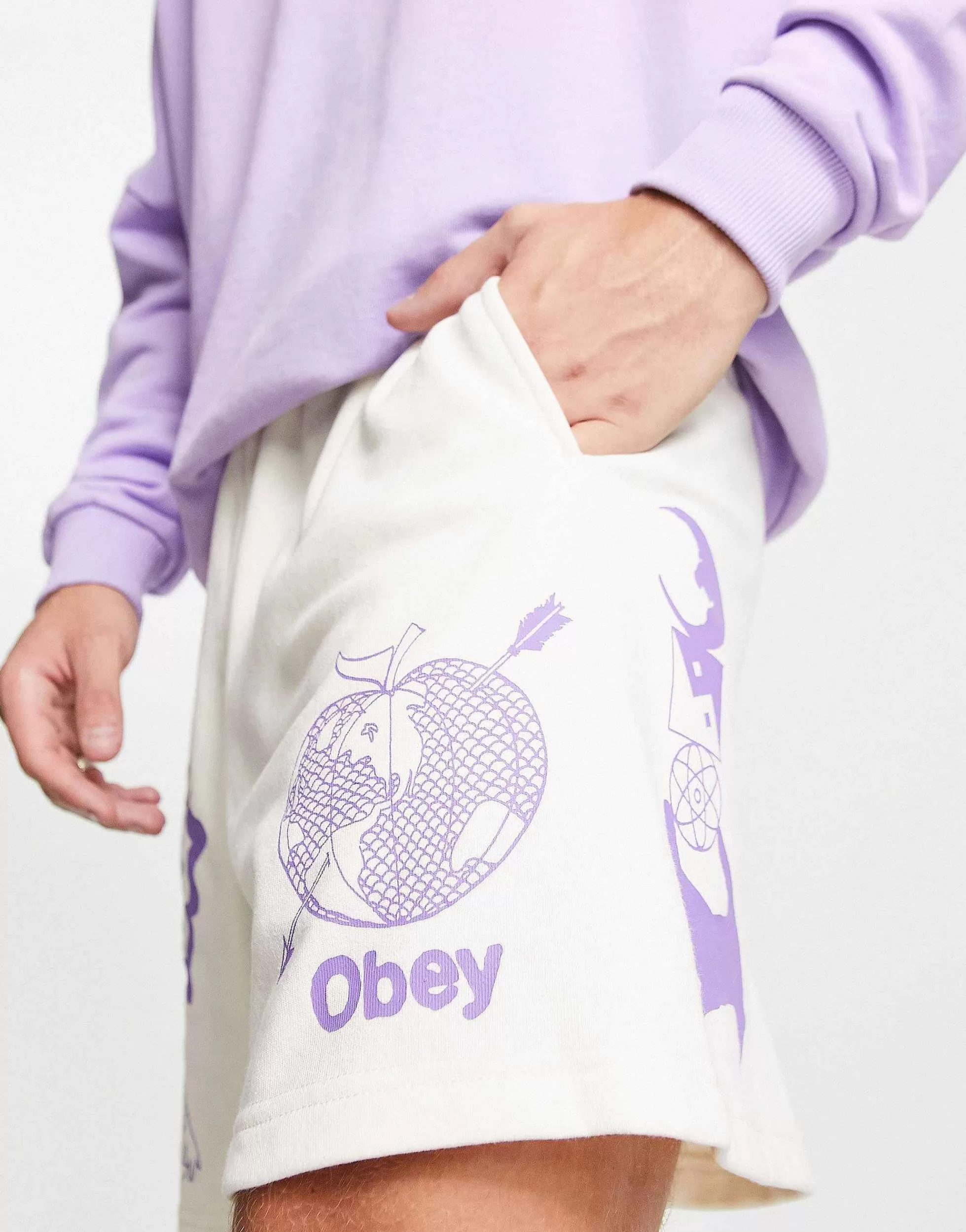 Men Obey Dharma Sweatshorts In Off