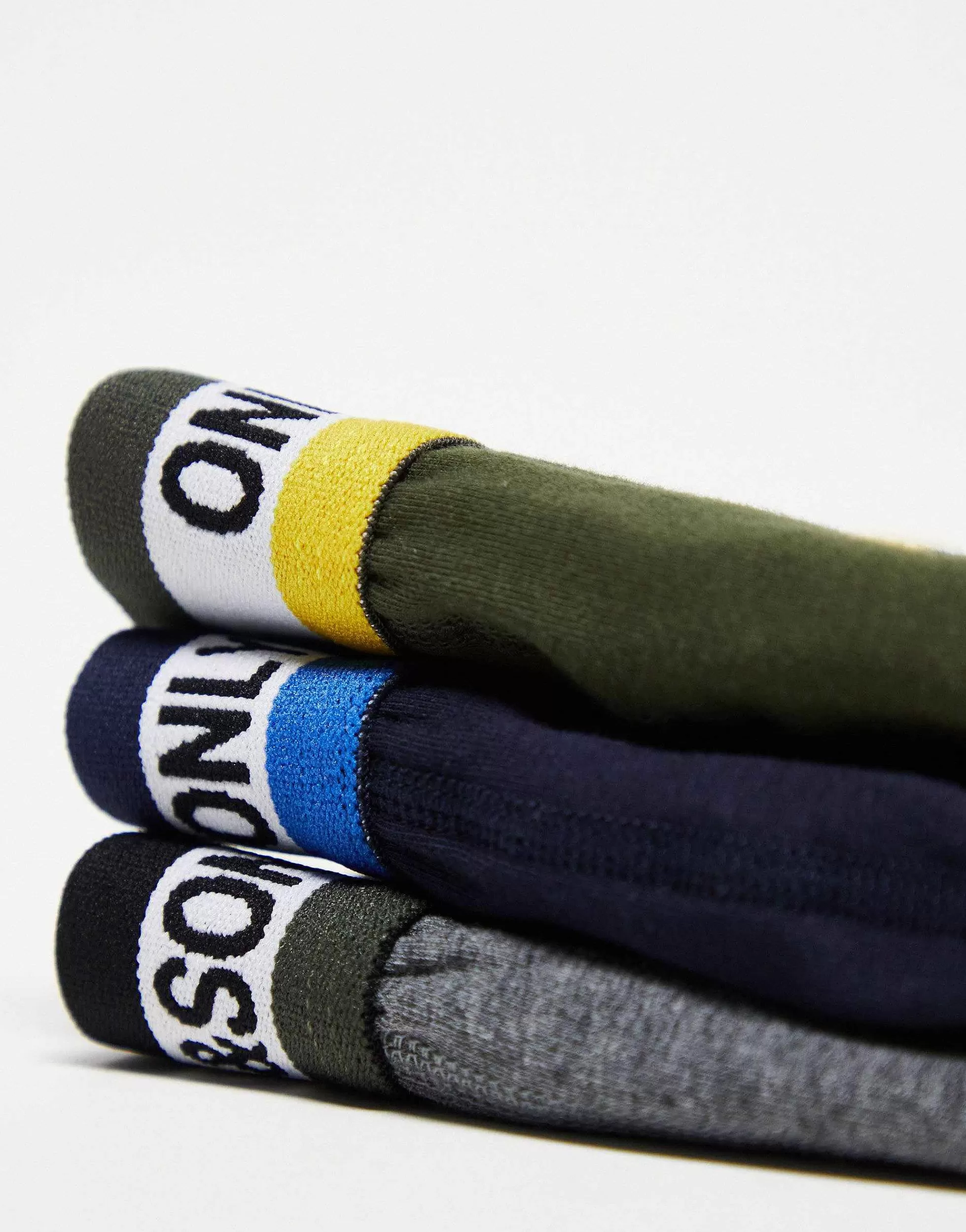 Men ONLY & SONS 3 Pack Trunks With Contrast Waistband In Multi