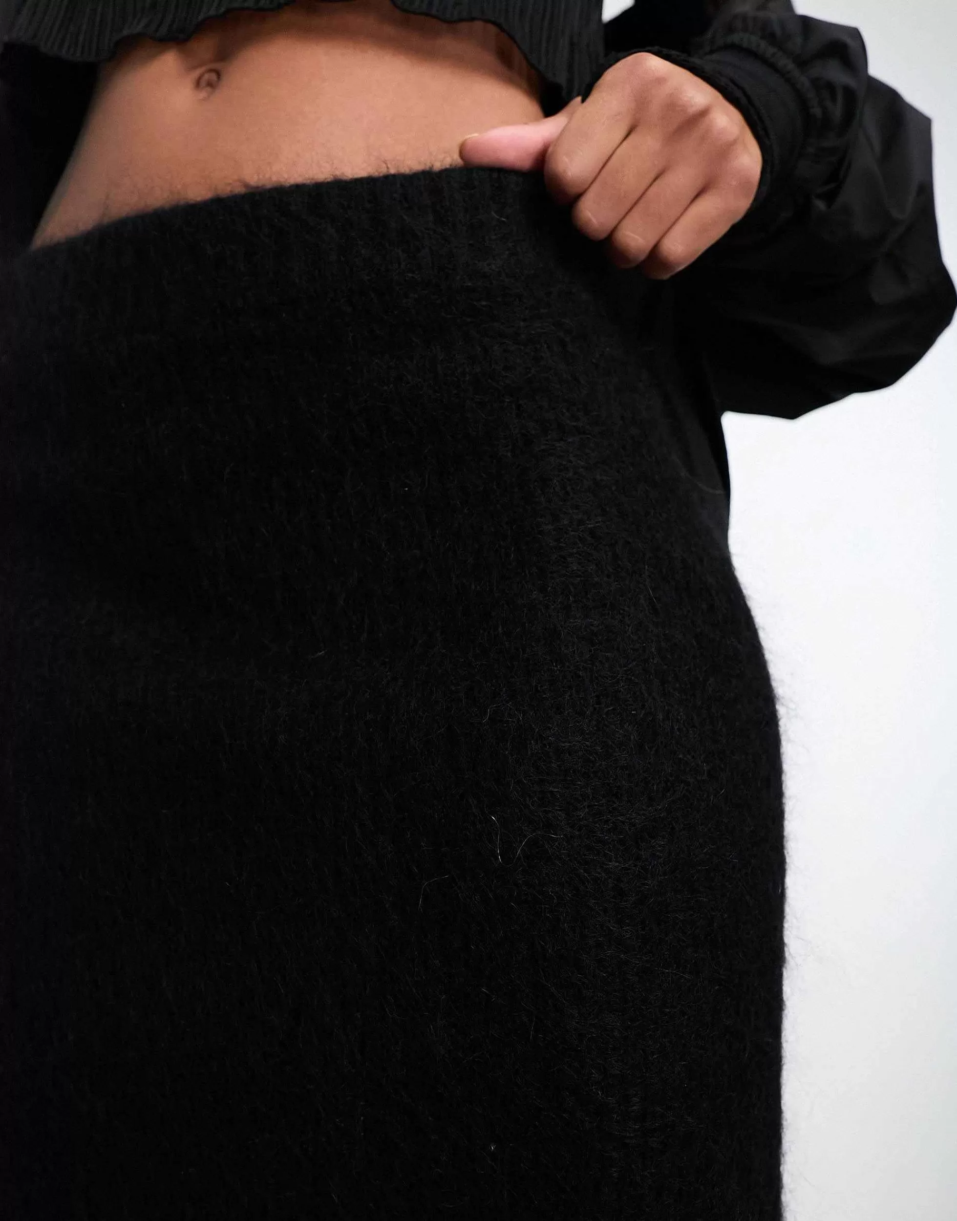 Women & Other Stories Fluffy Yarn Wool Blend Mini Skirt In