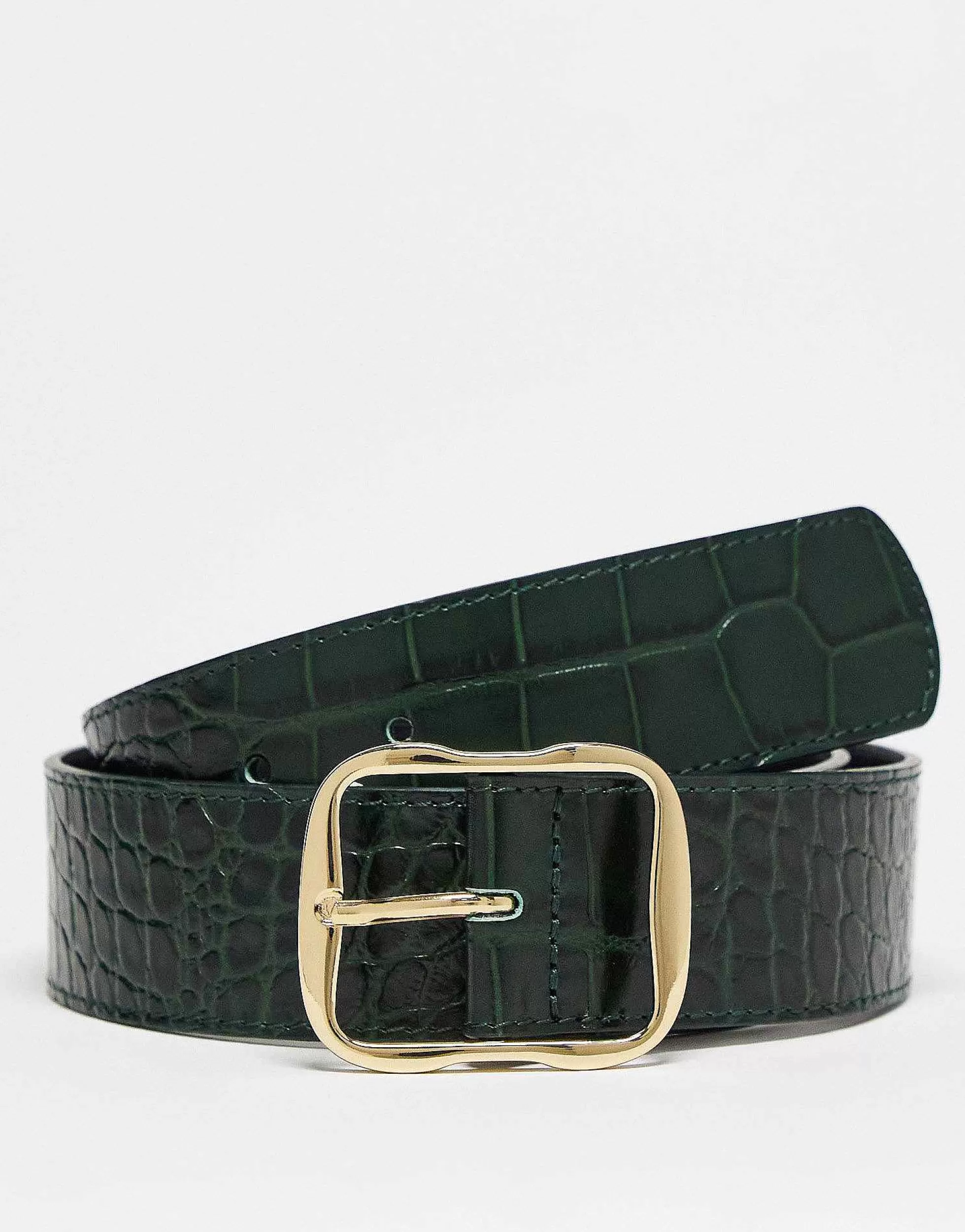 Women & Other Stories Mid Waist Belt In Croc
