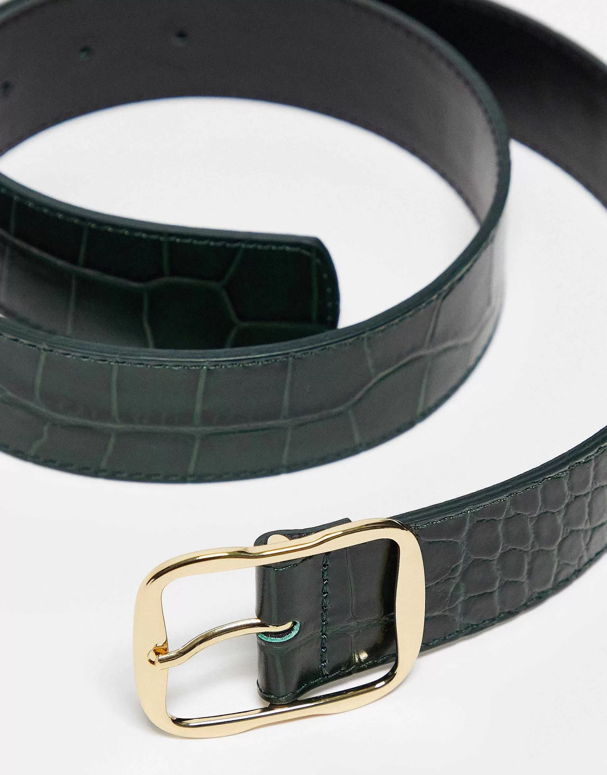 Women & Other Stories Mid Waist Belt In Croc