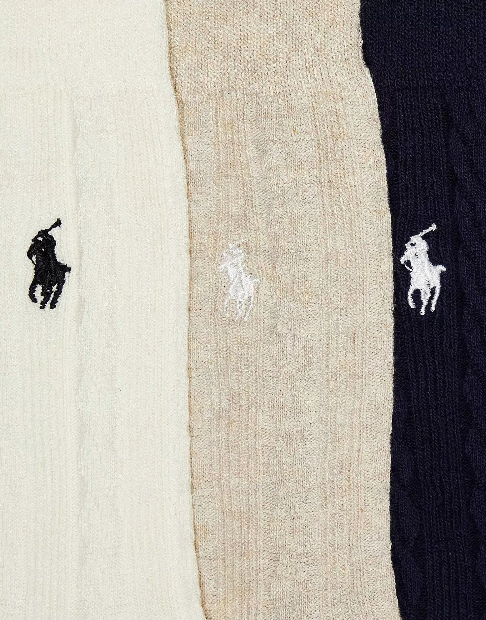 Women Polo Ralph Lauren 3 Pack Socks With Logo In White Cream