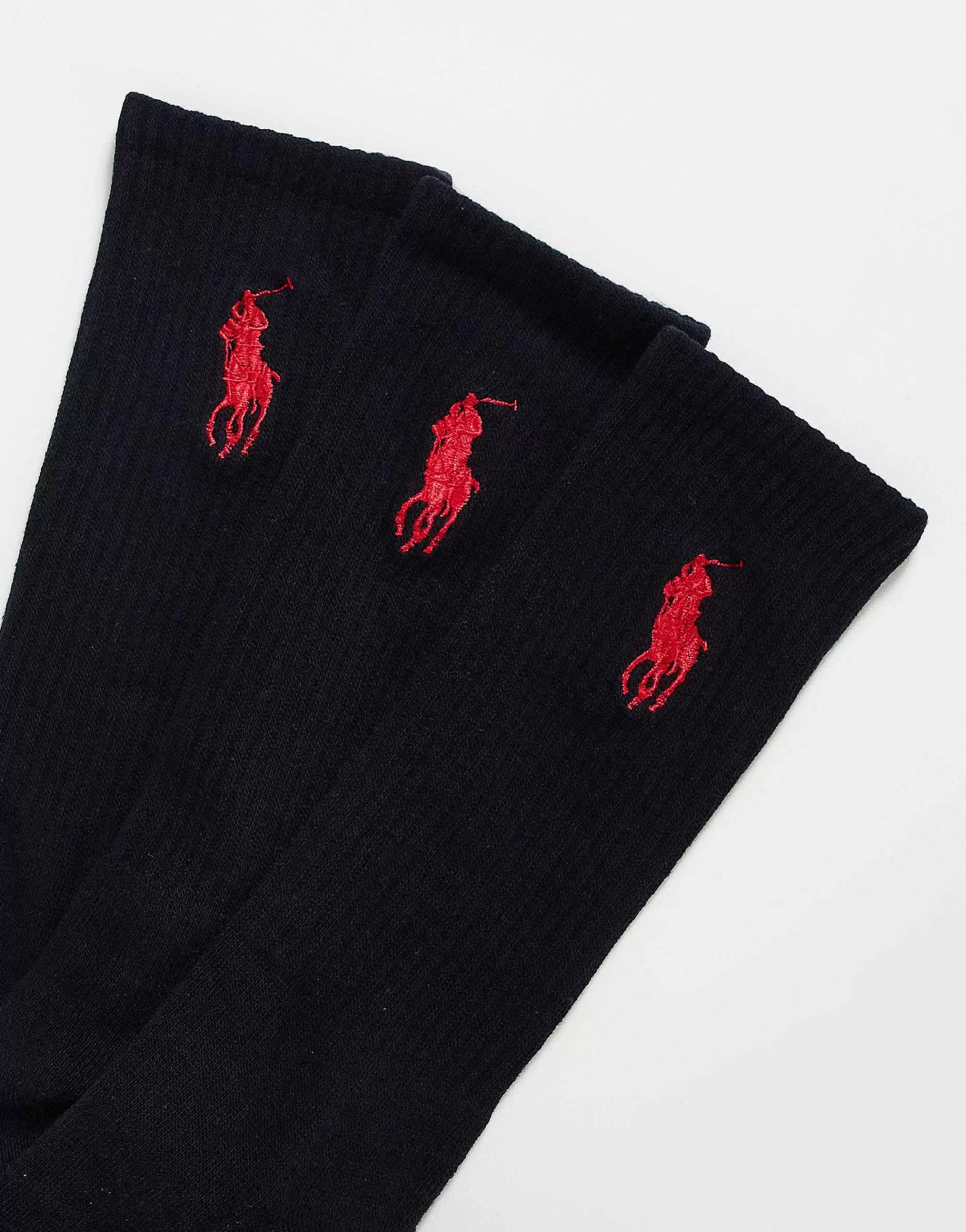 Men Polo Ralph Lauren 3 Pack Sport Socks With Pony Logo In
