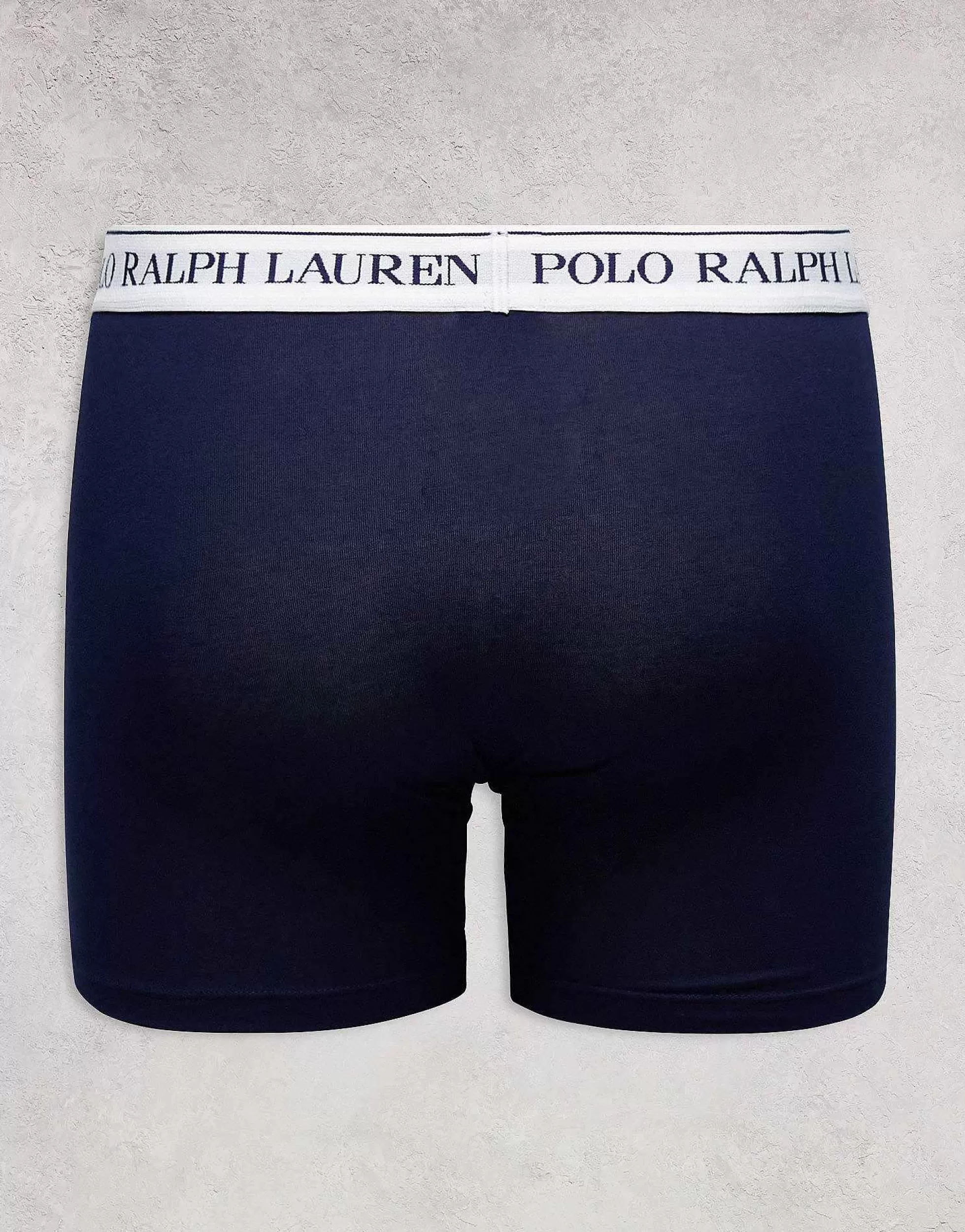 Men Polo Ralph Lauren 3 Pack Trunks In White With All Over Pony Logo