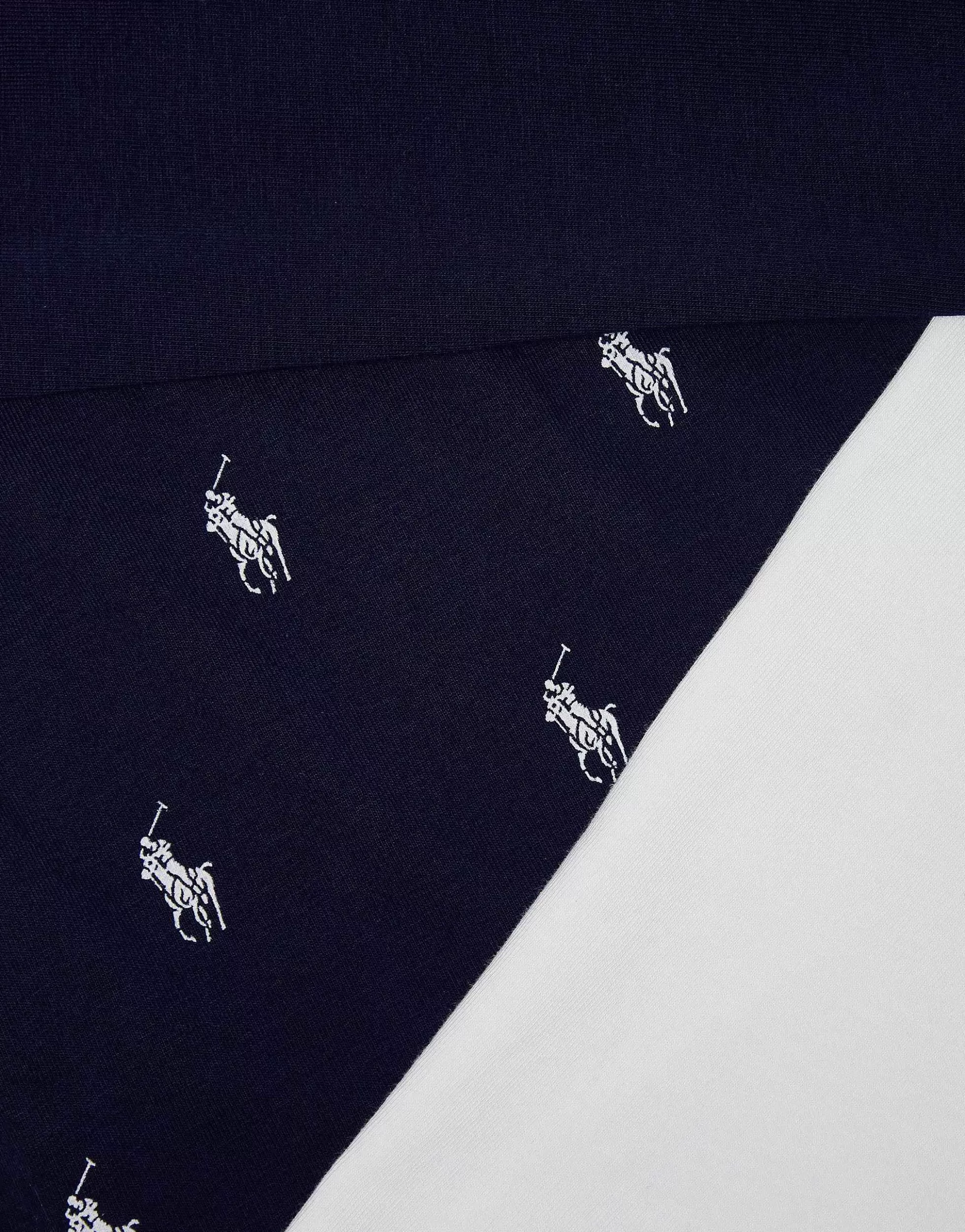 Men Polo Ralph Lauren 3 Pack Trunks In White With All Over Pony Logo
