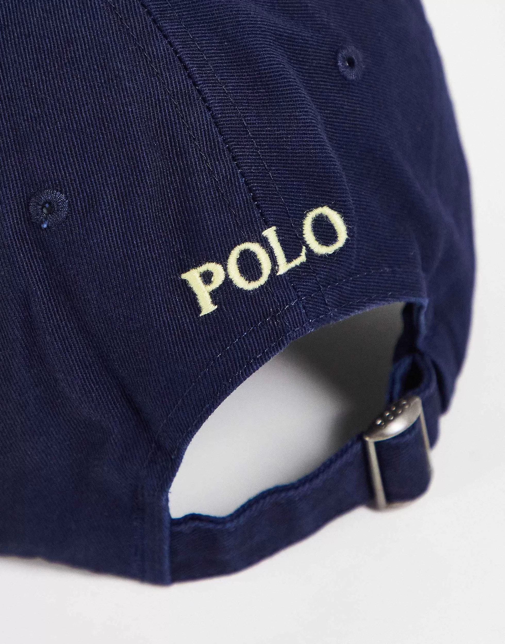 Men Polo Ralph Lauren Baseball Cap With White Player Logo In Washed