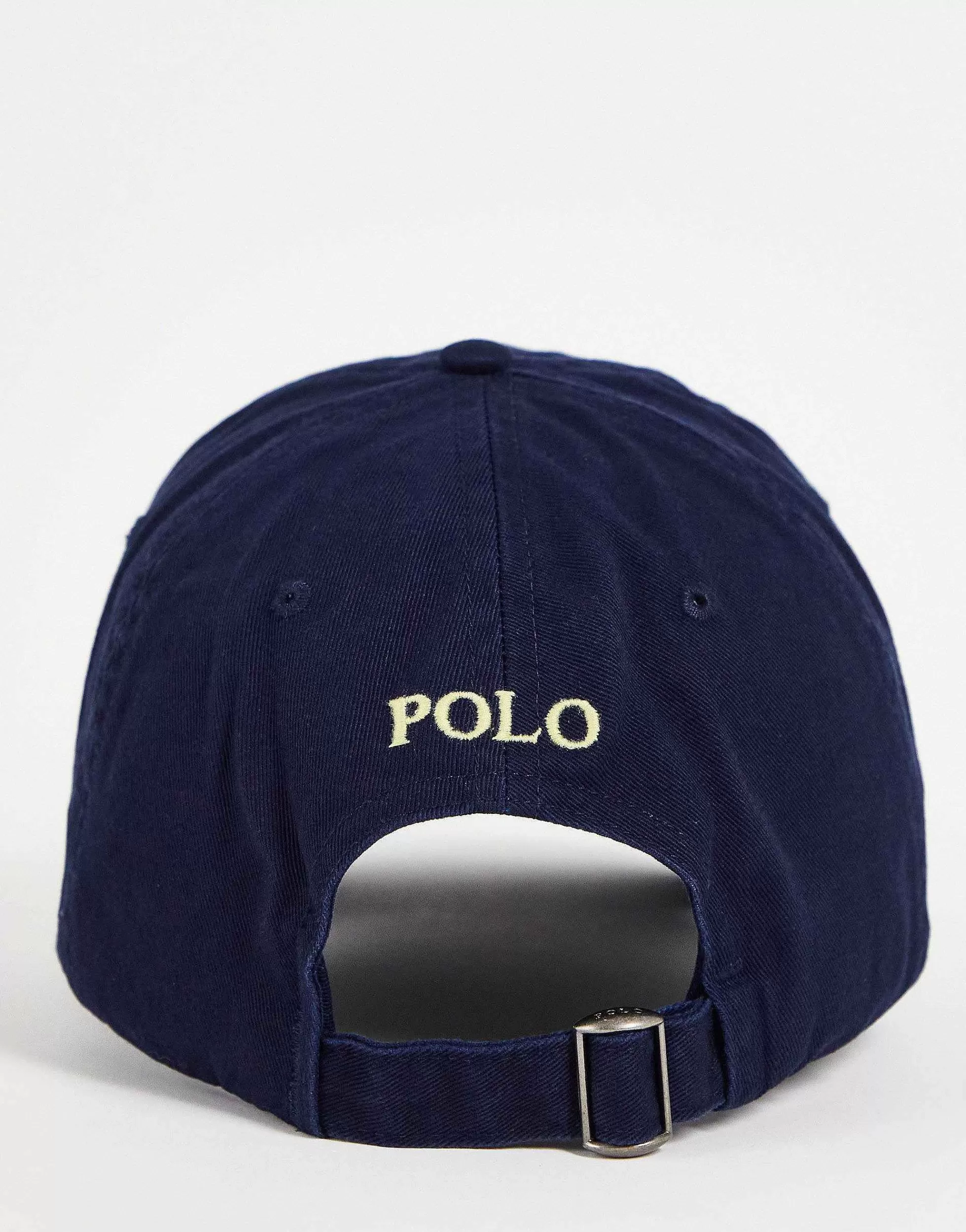 Men Polo Ralph Lauren Baseball Cap With White Player Logo In Washed