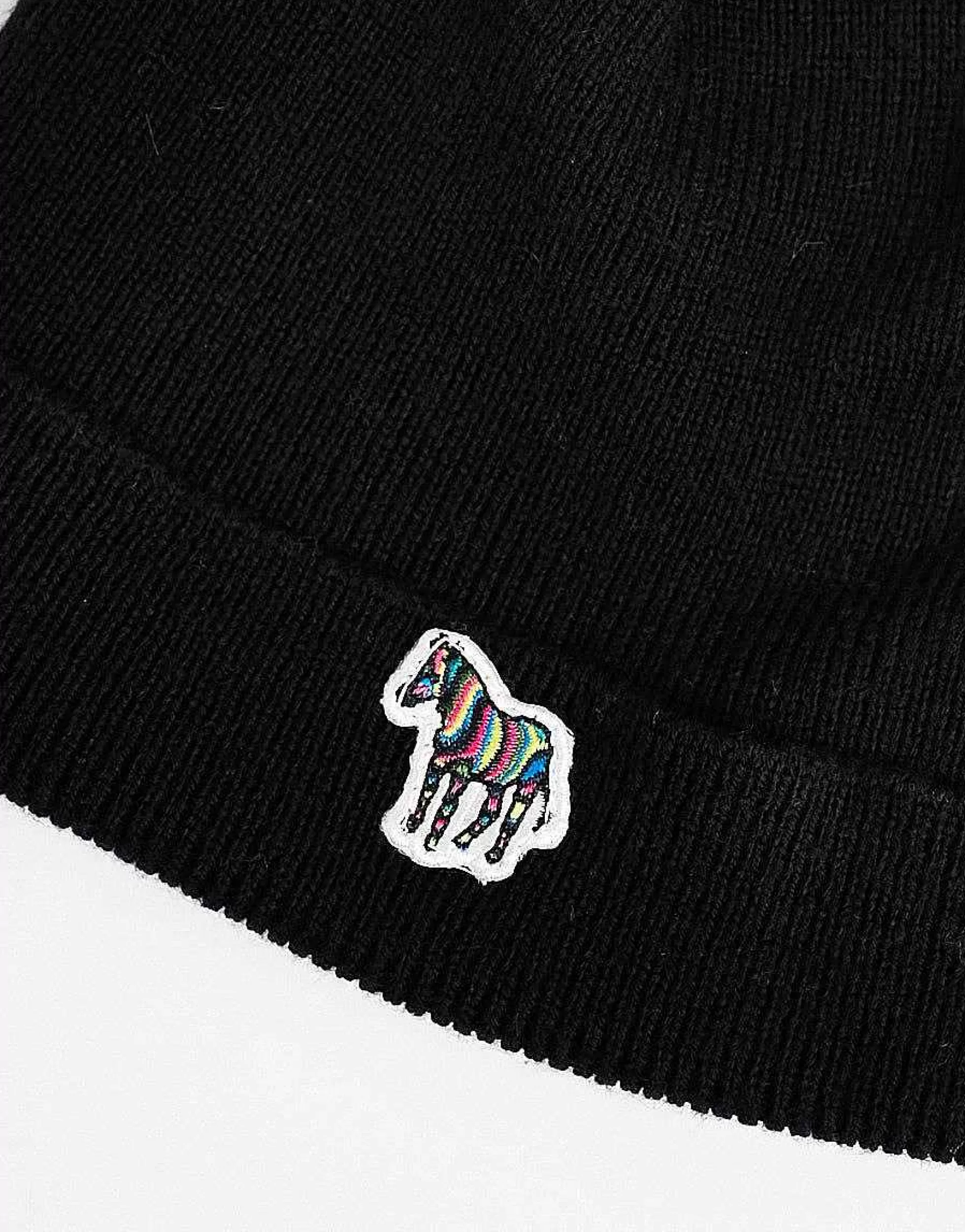 Men PS Paul Smith Zebra Logo Knit Beanie In