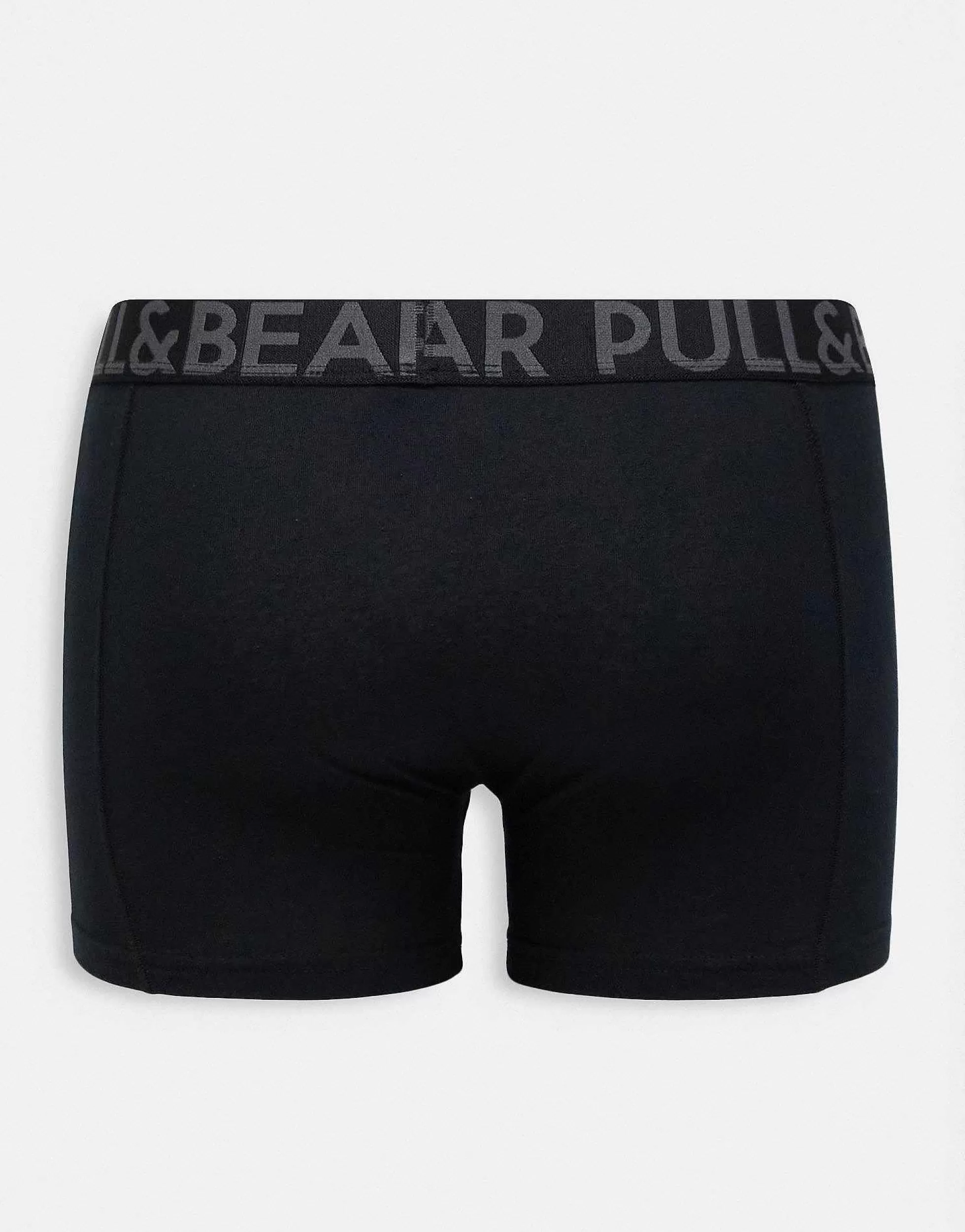 Men Pull&Bear 3 Pack Contrast Waistband Boxers In