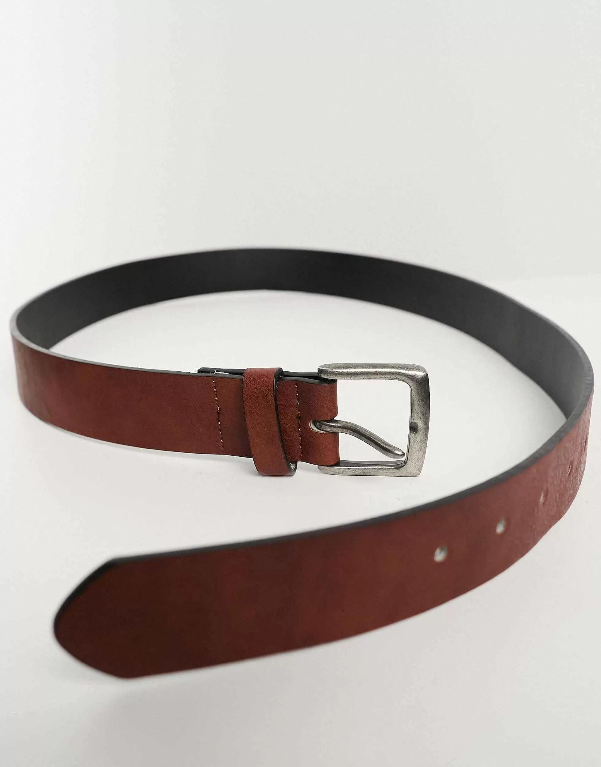 Men Pull&Bear Faux Leather Belt In