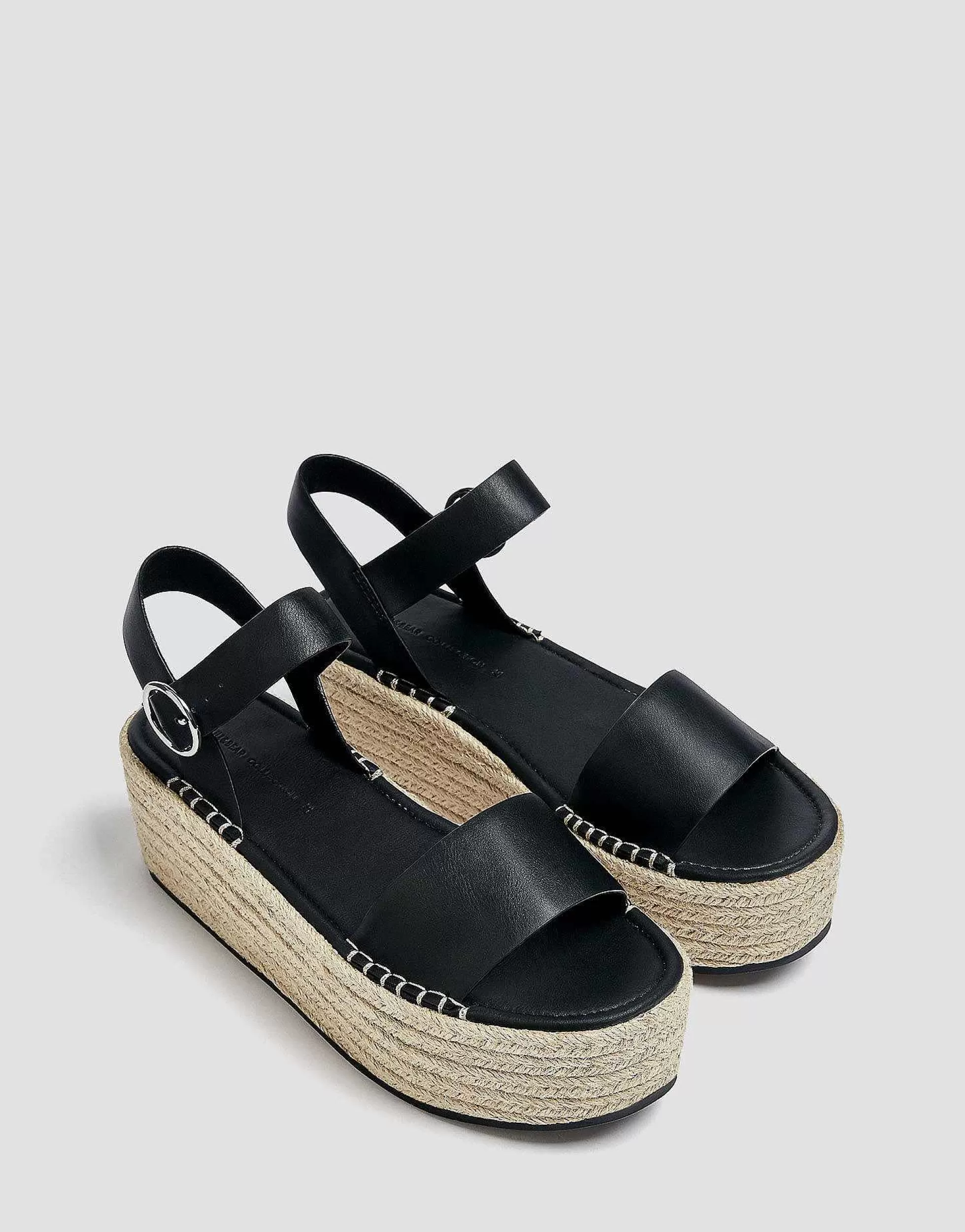 Women Pull&Bear Flatform Espadrille Sandal In