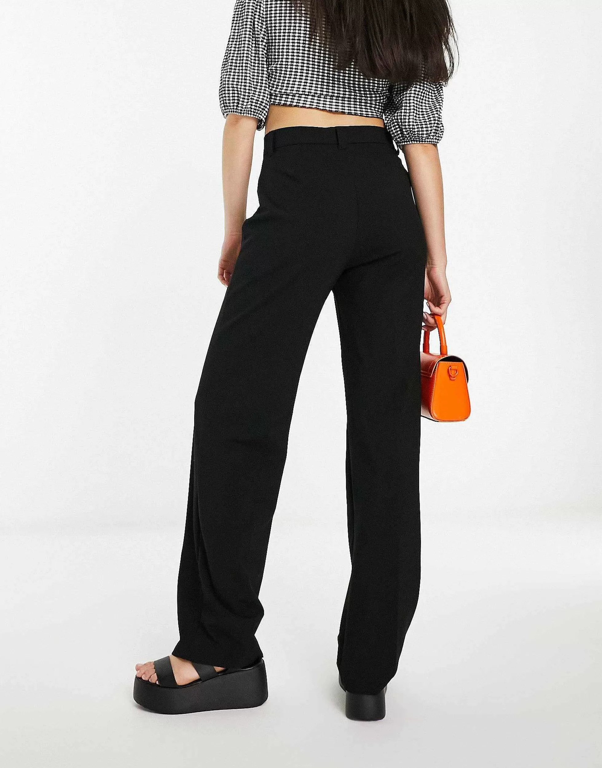Women Pull&Bear High Waisted Tailored Trousers In