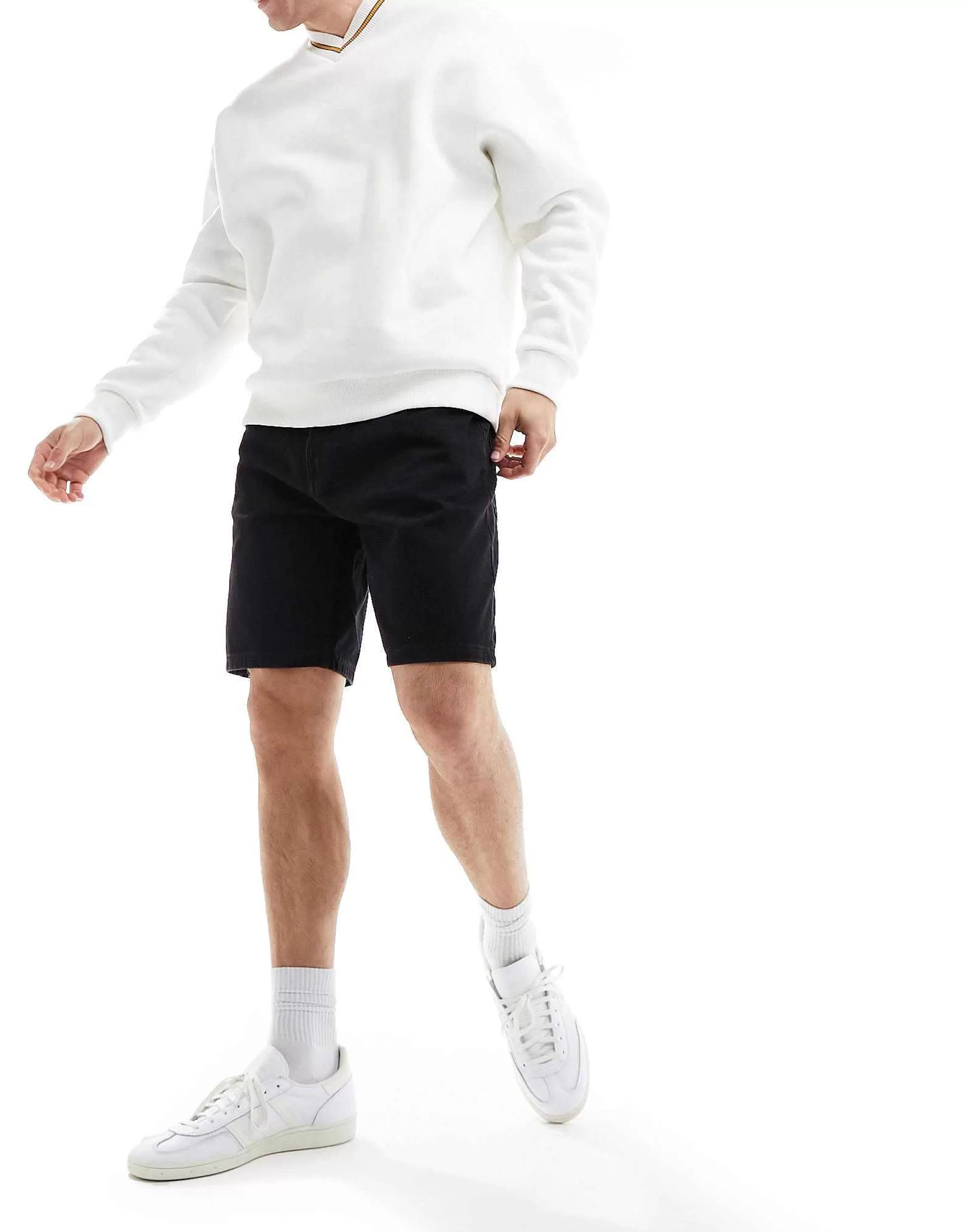 Men Pull&Bear Relaxed Denim Short In