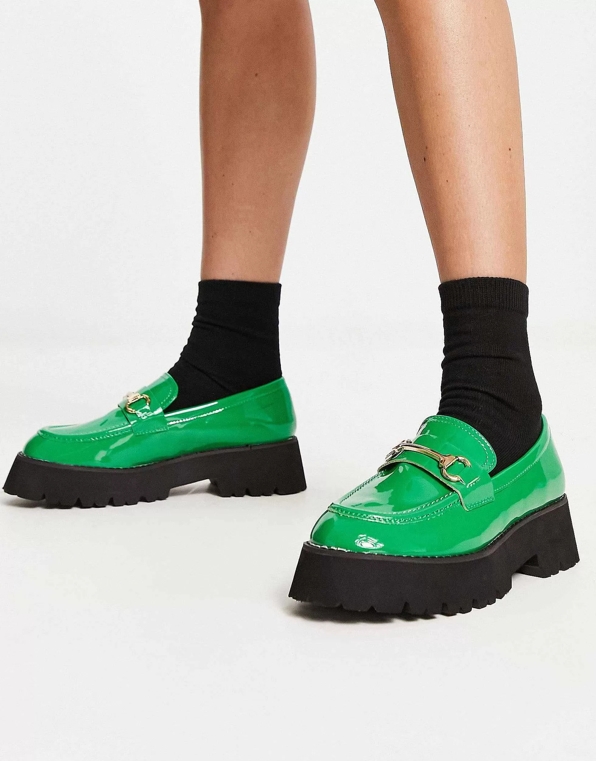 Women Raid Monster Chunky Loafers In Patent