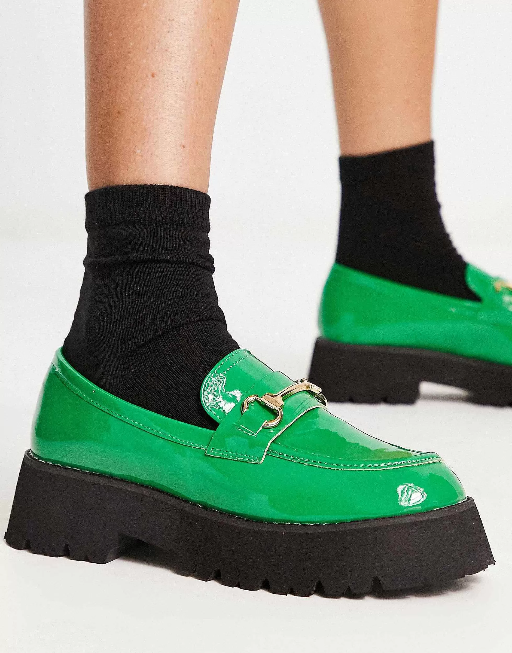 Women Raid Monster Chunky Loafers In Patent
