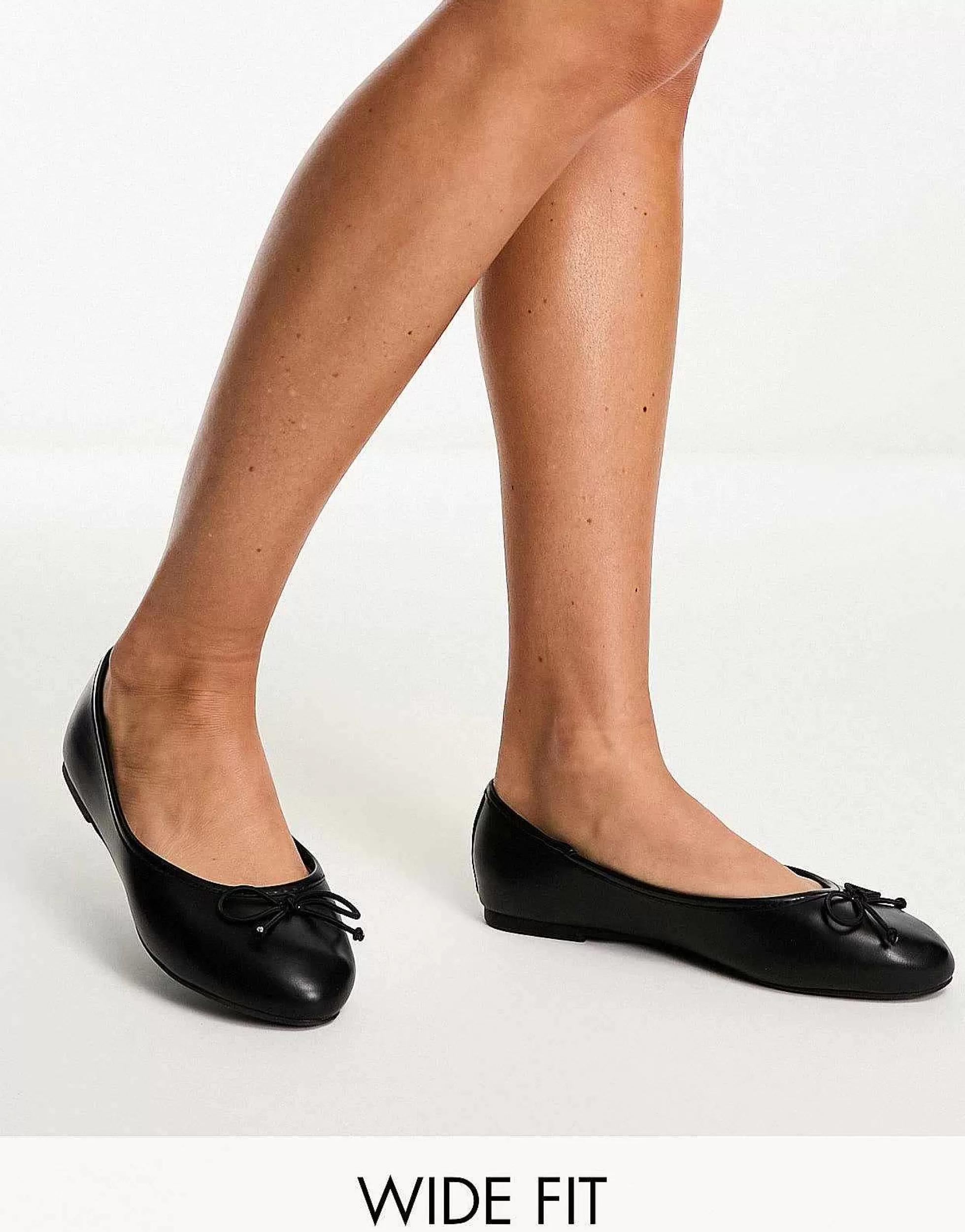 Women Raid Wide Fit Marie Ballet Flat With Bow In Black