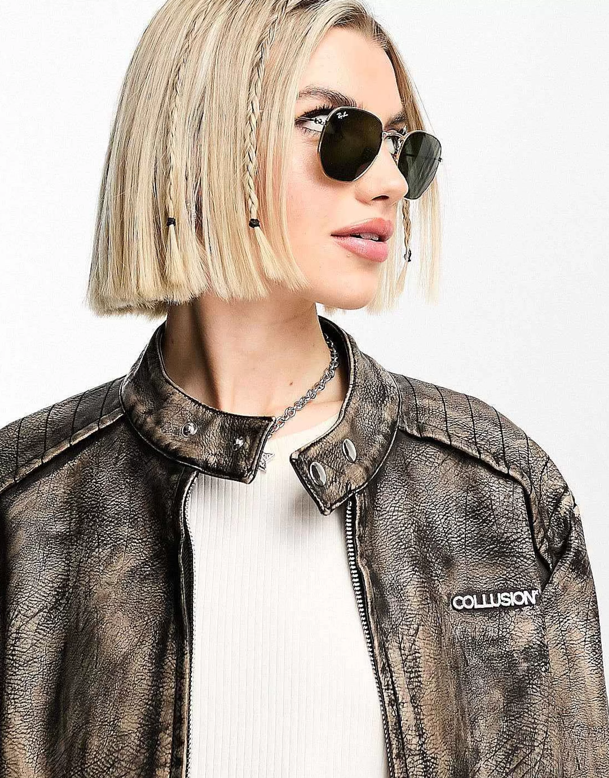 Men Ray-Ban Hexagonal Sunglasses In