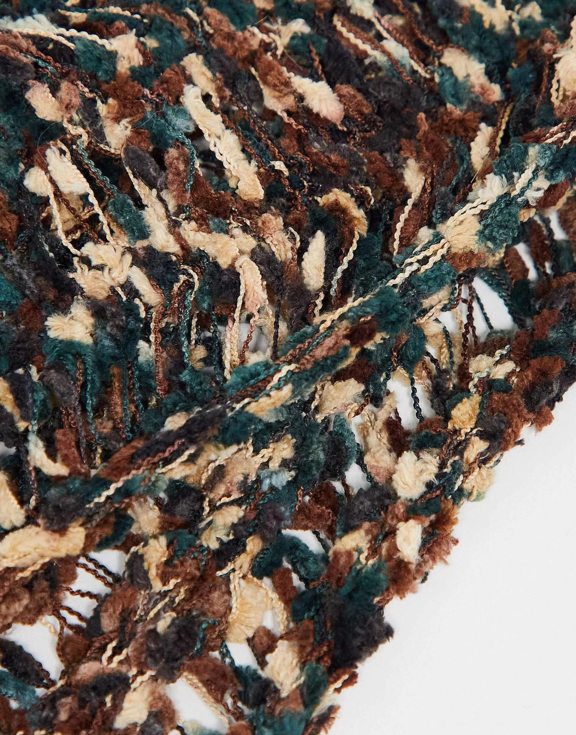 Men Reclaimed Vintage Unisex Chenille Skinny Scarf In Camo