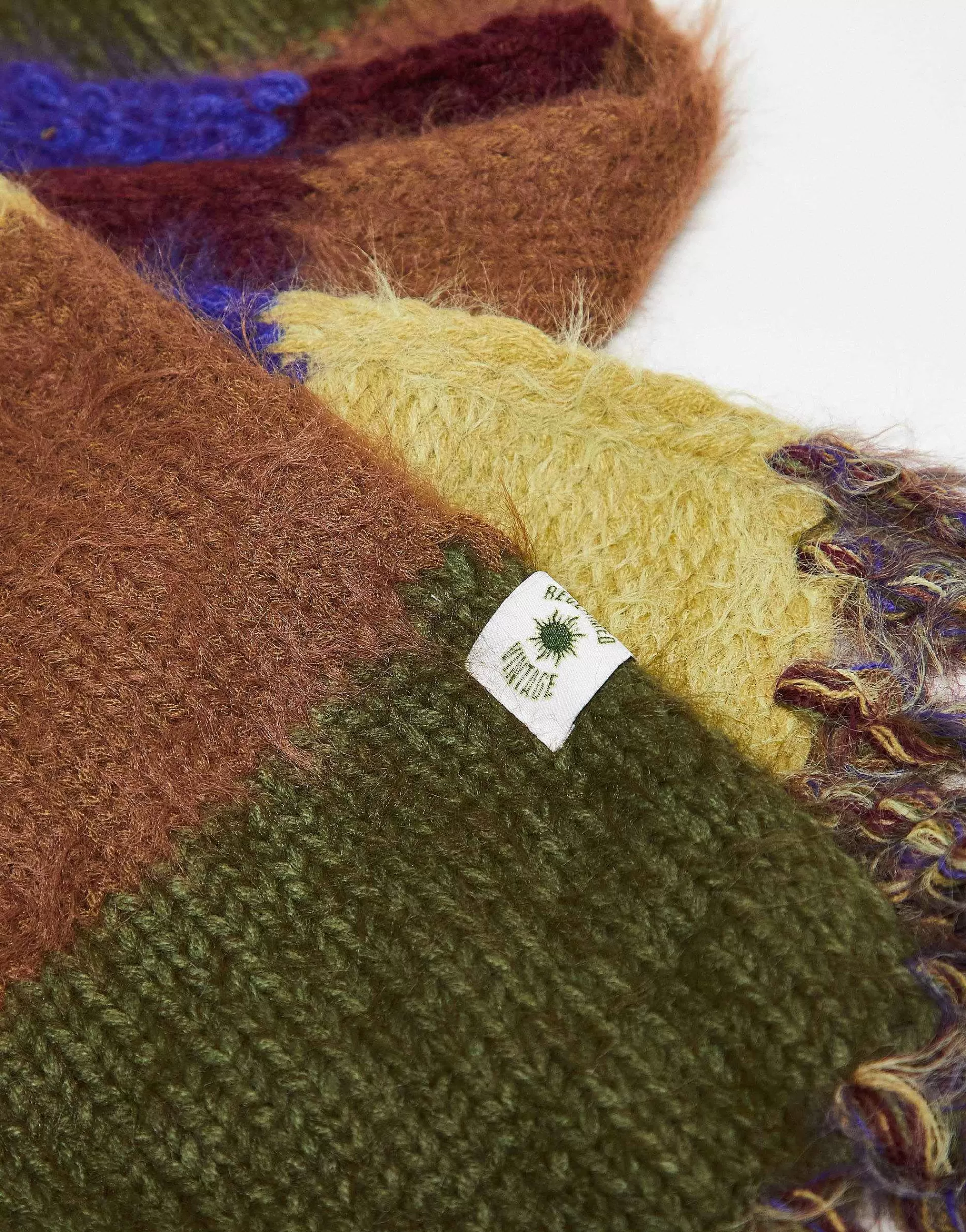Men Reclaimed Vintage Unisex Knit Stripe Tassle Scarf