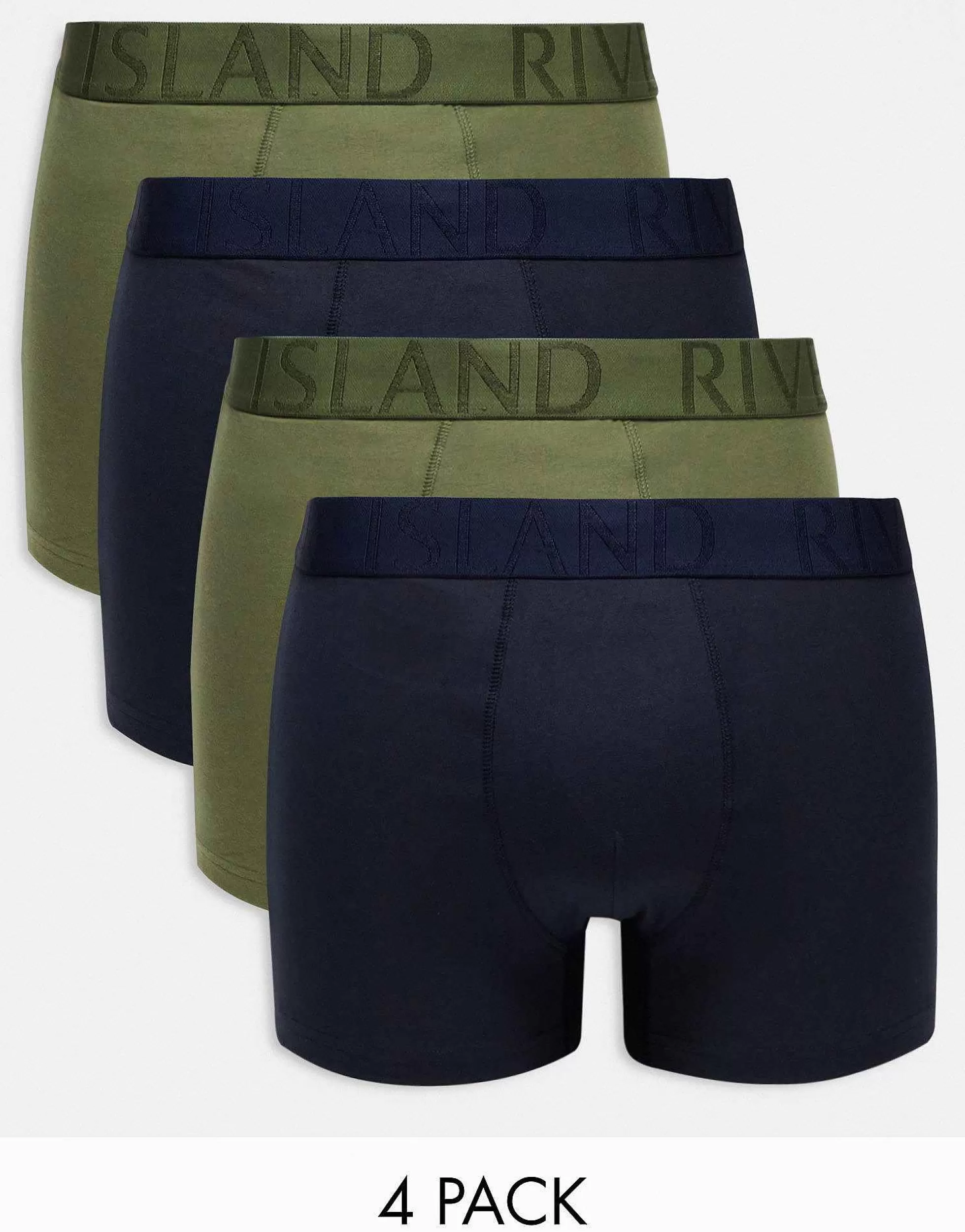 Men River Island 4 Pack Trunks In Multi