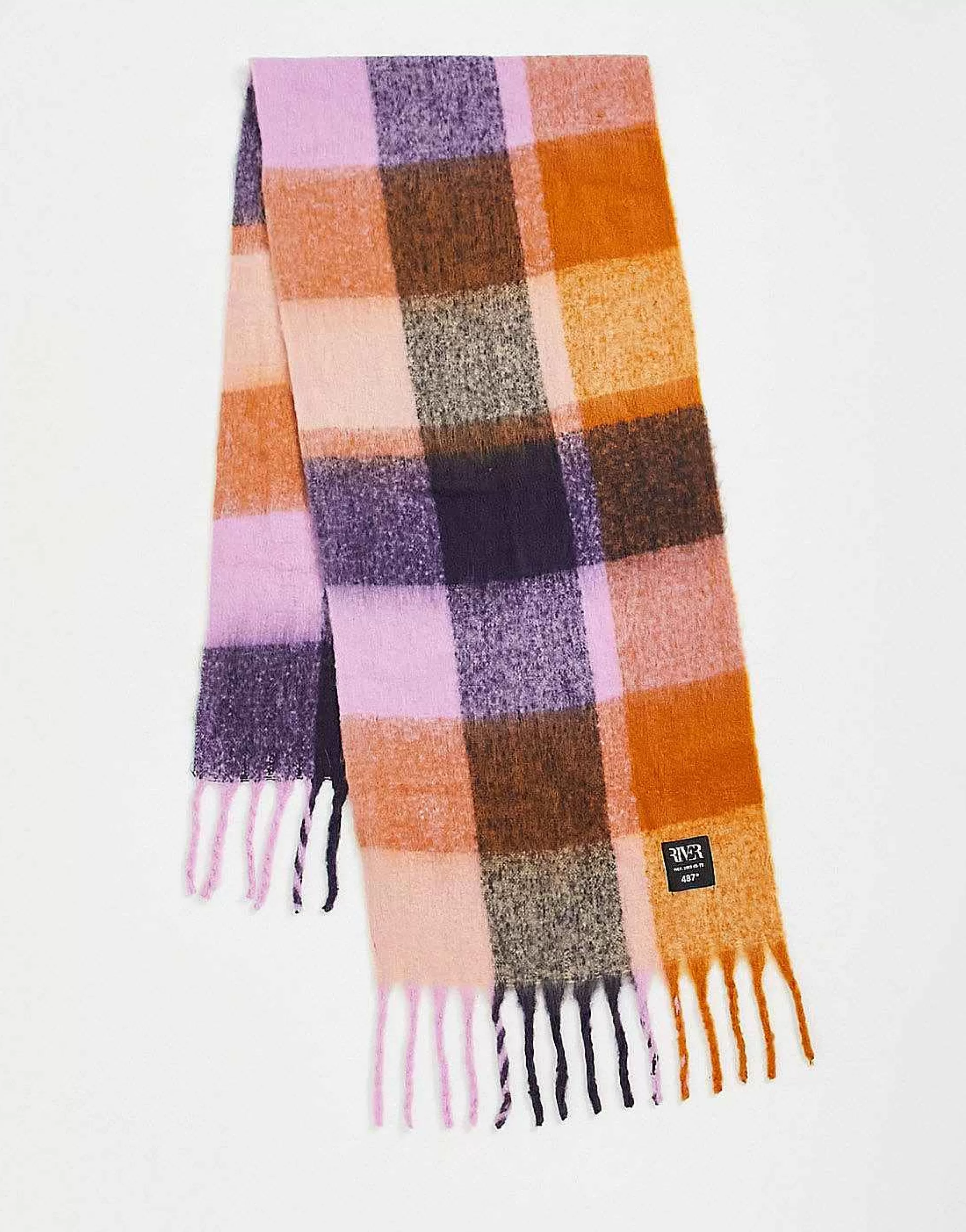 Men River Island Oversized Scarf In Light Purple
