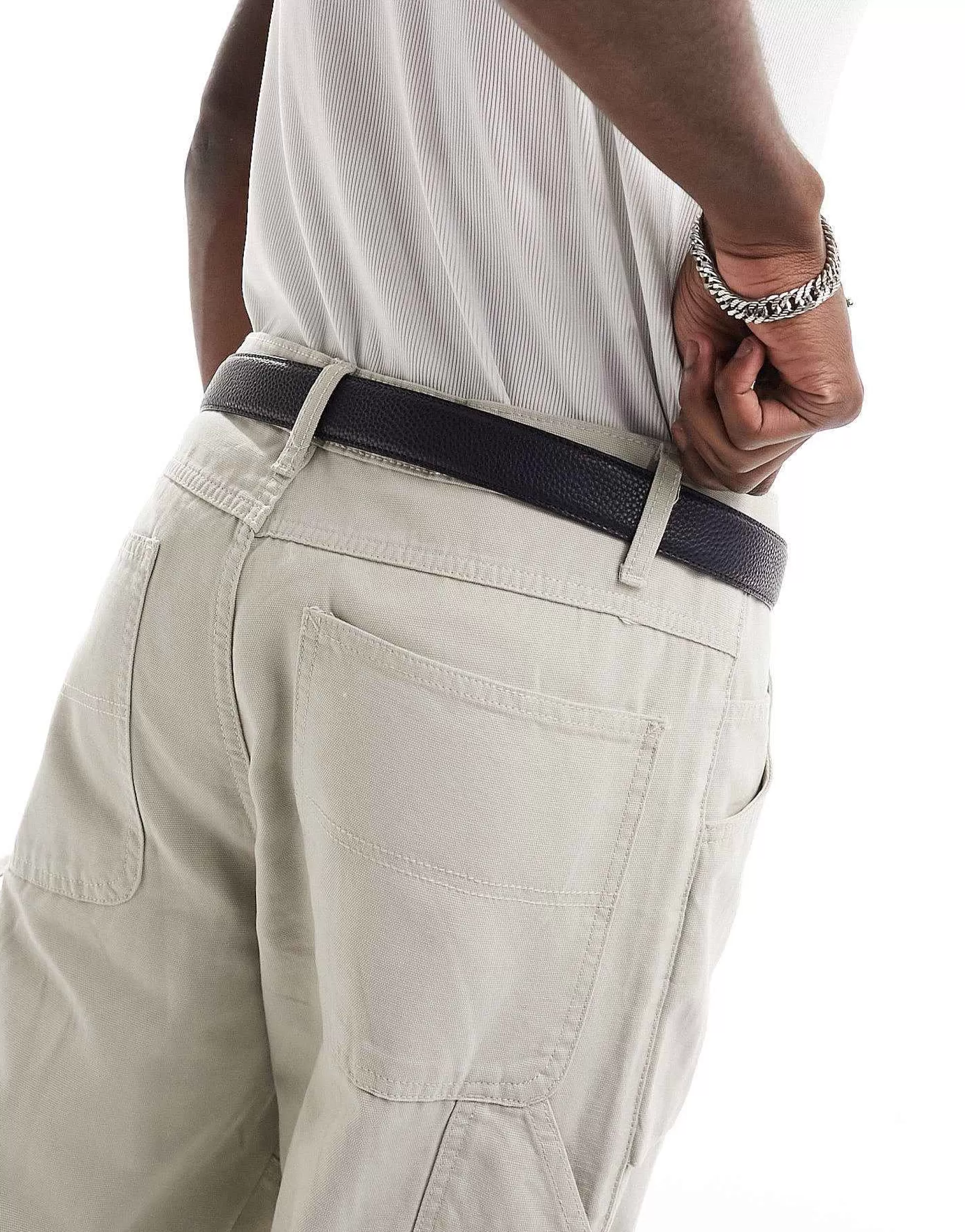 Men River Island Reversible Belt In