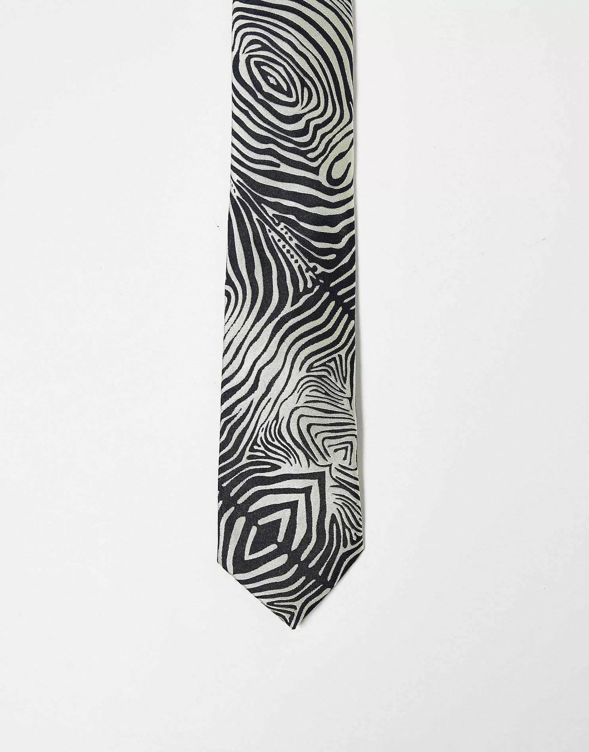Men River Island Zebra Print Tie In