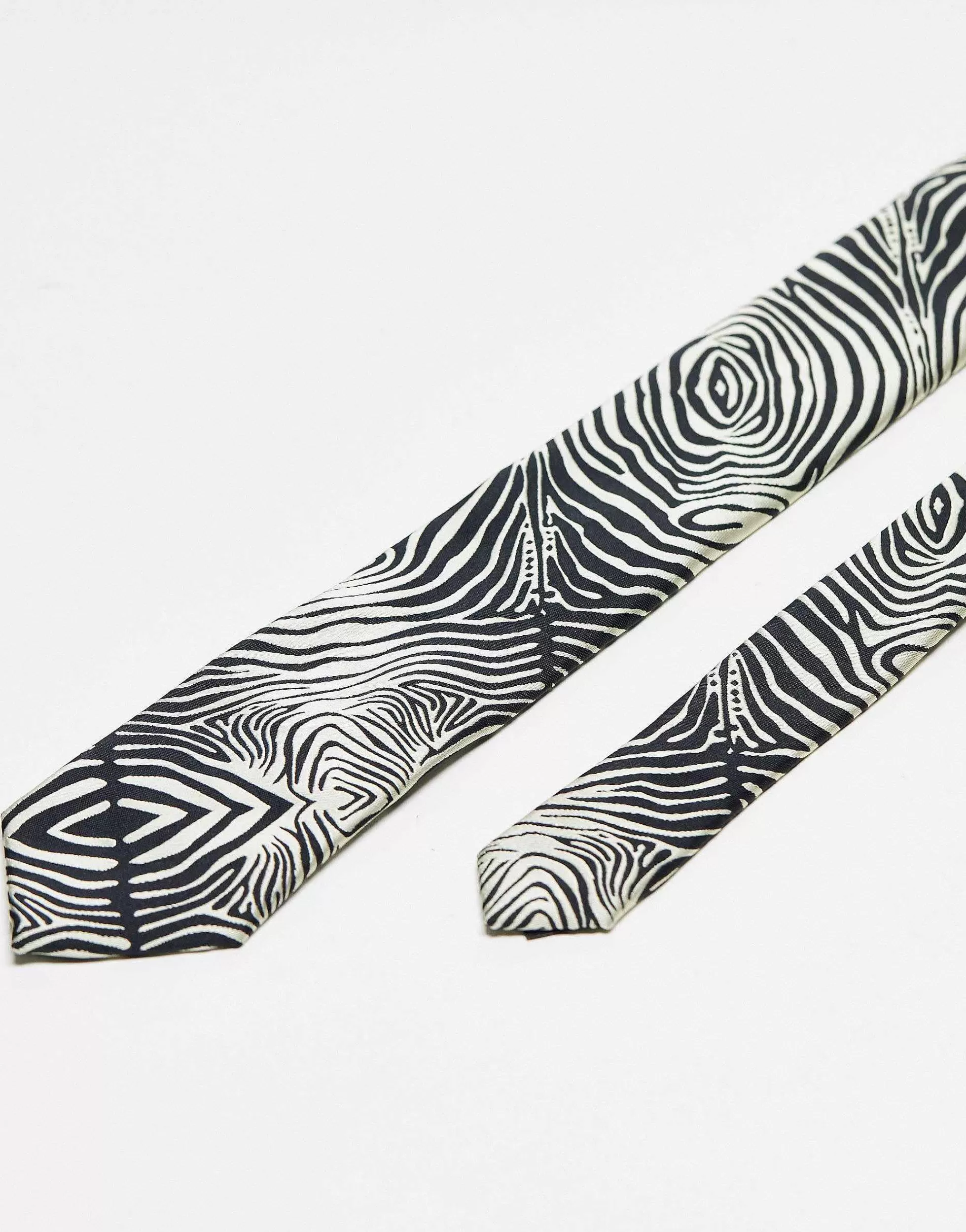 Men River Island Zebra Print Tie In