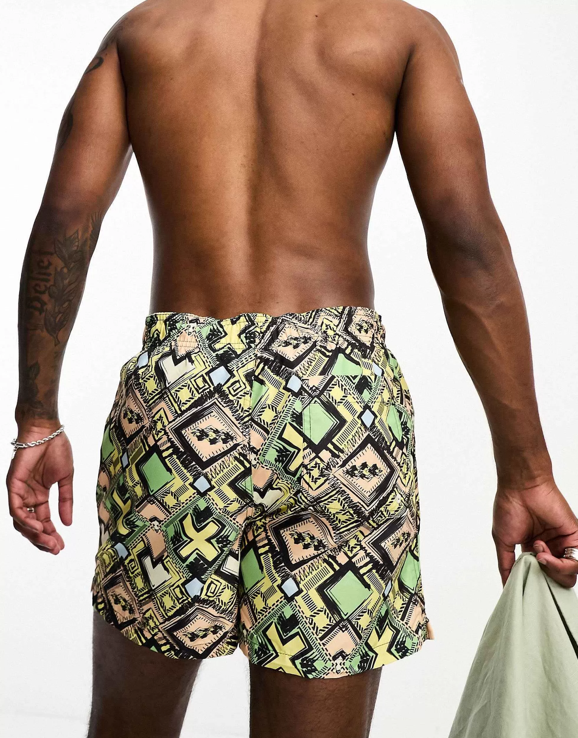 Men Selected Homme Swim Short In Bold Print