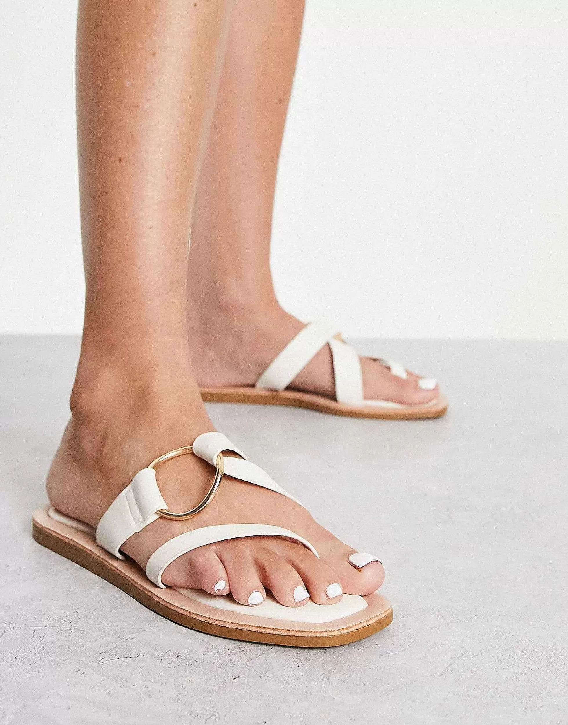 Women South Beach Hardware Flat Sandal In