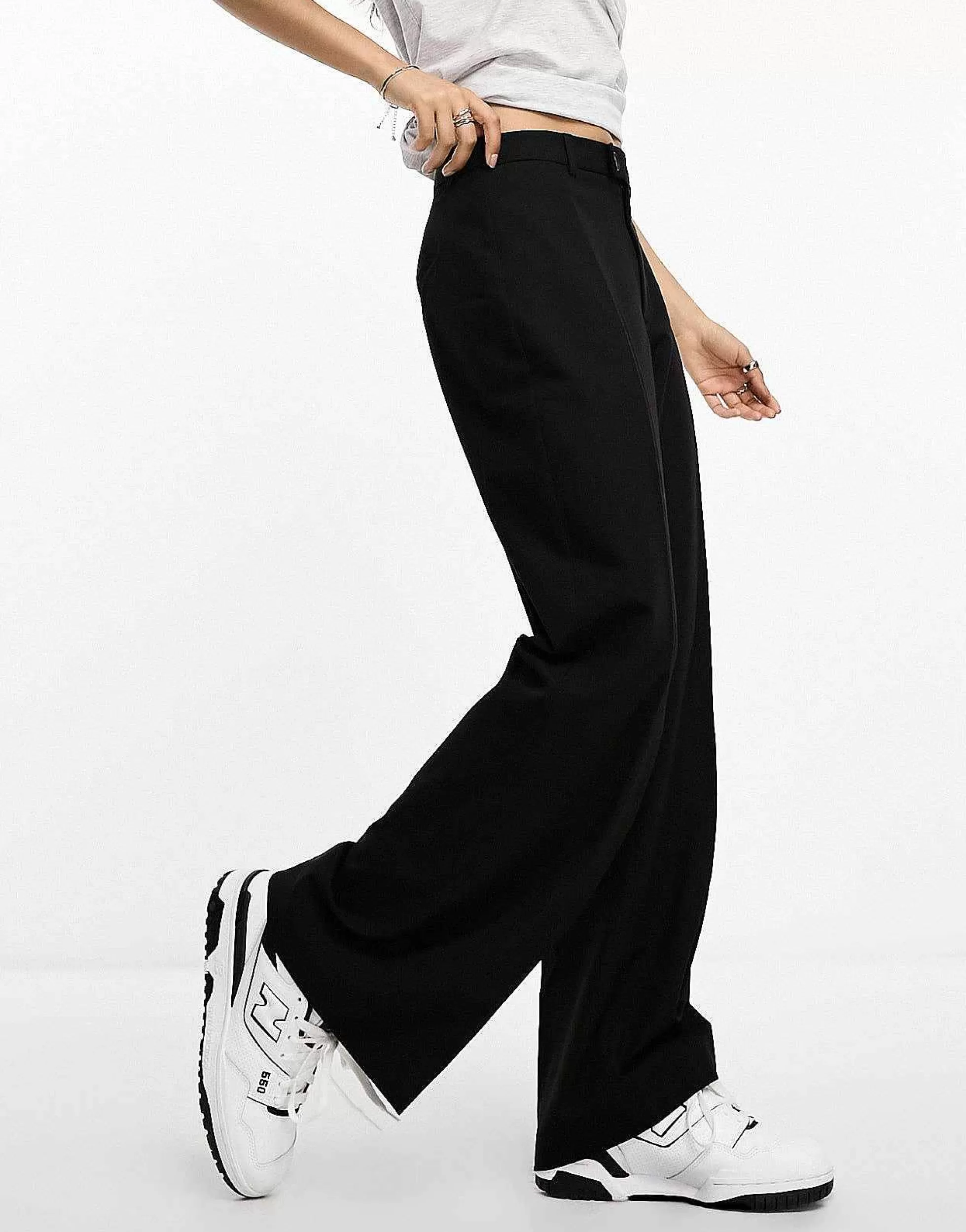 Women Stradivarius Petite Tailored Straight Trouser In