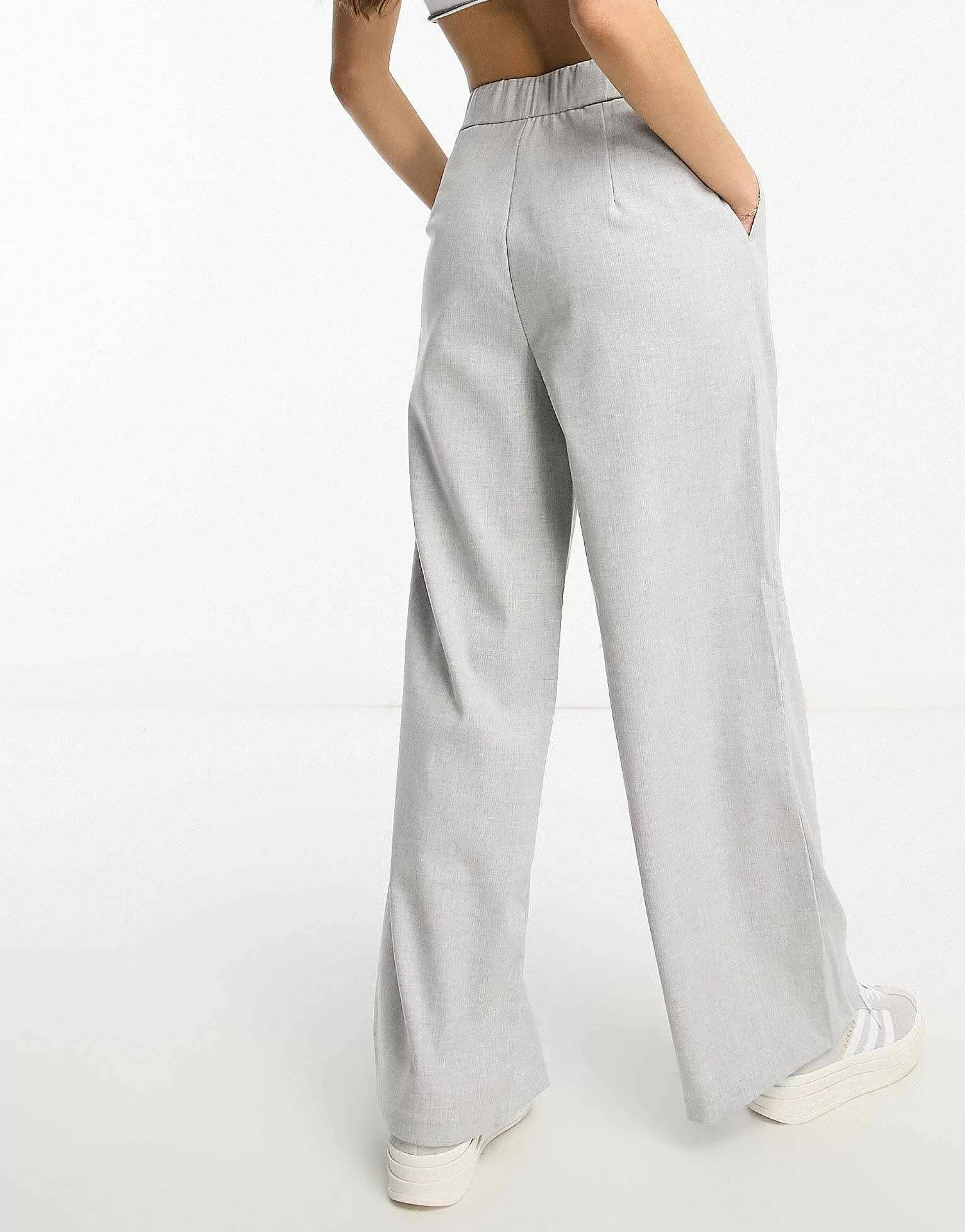 Women Stradivarius Petite Tailored Wide Leg Trouser In