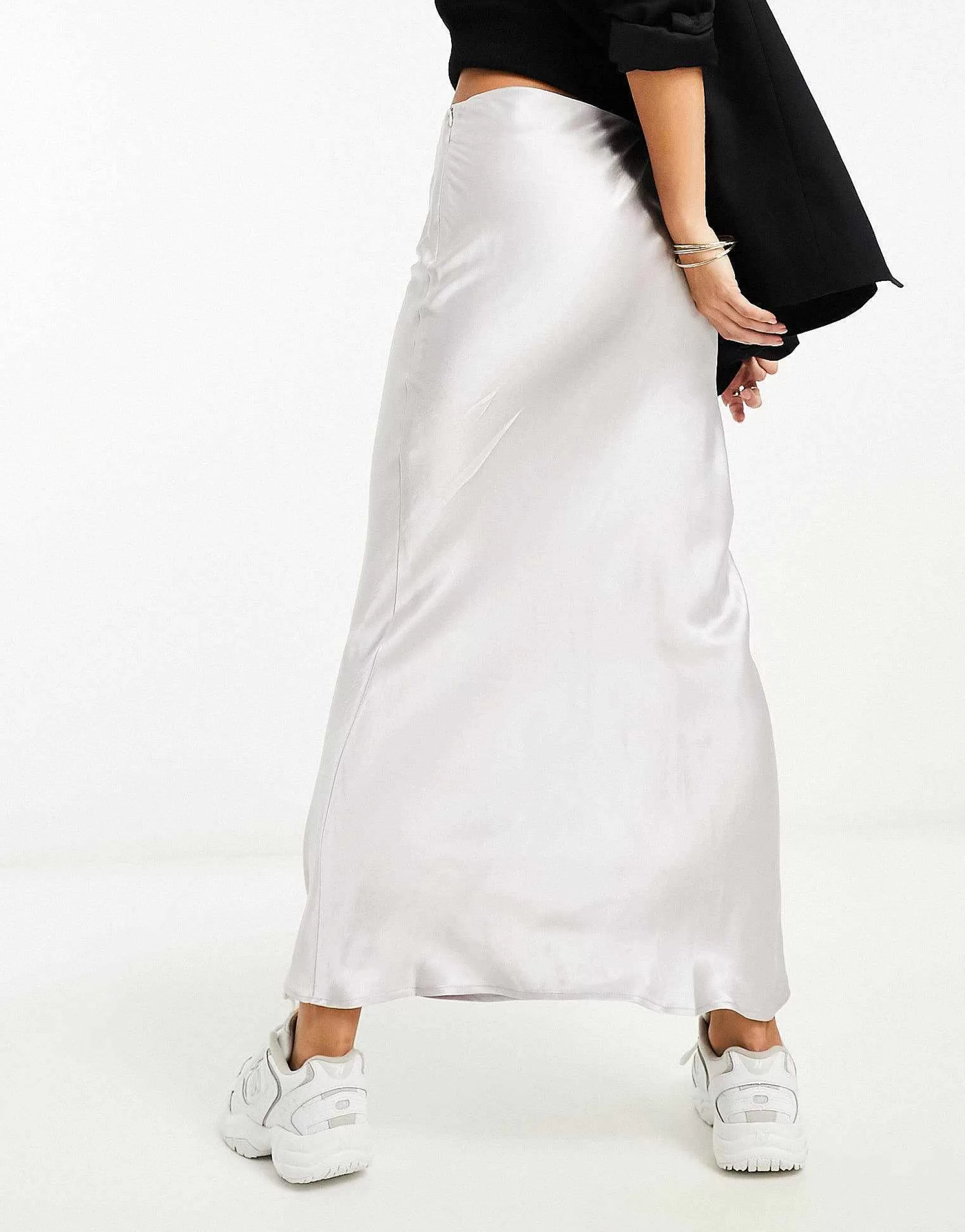 Women Stradivarius Satin Midi Slip Skirt In