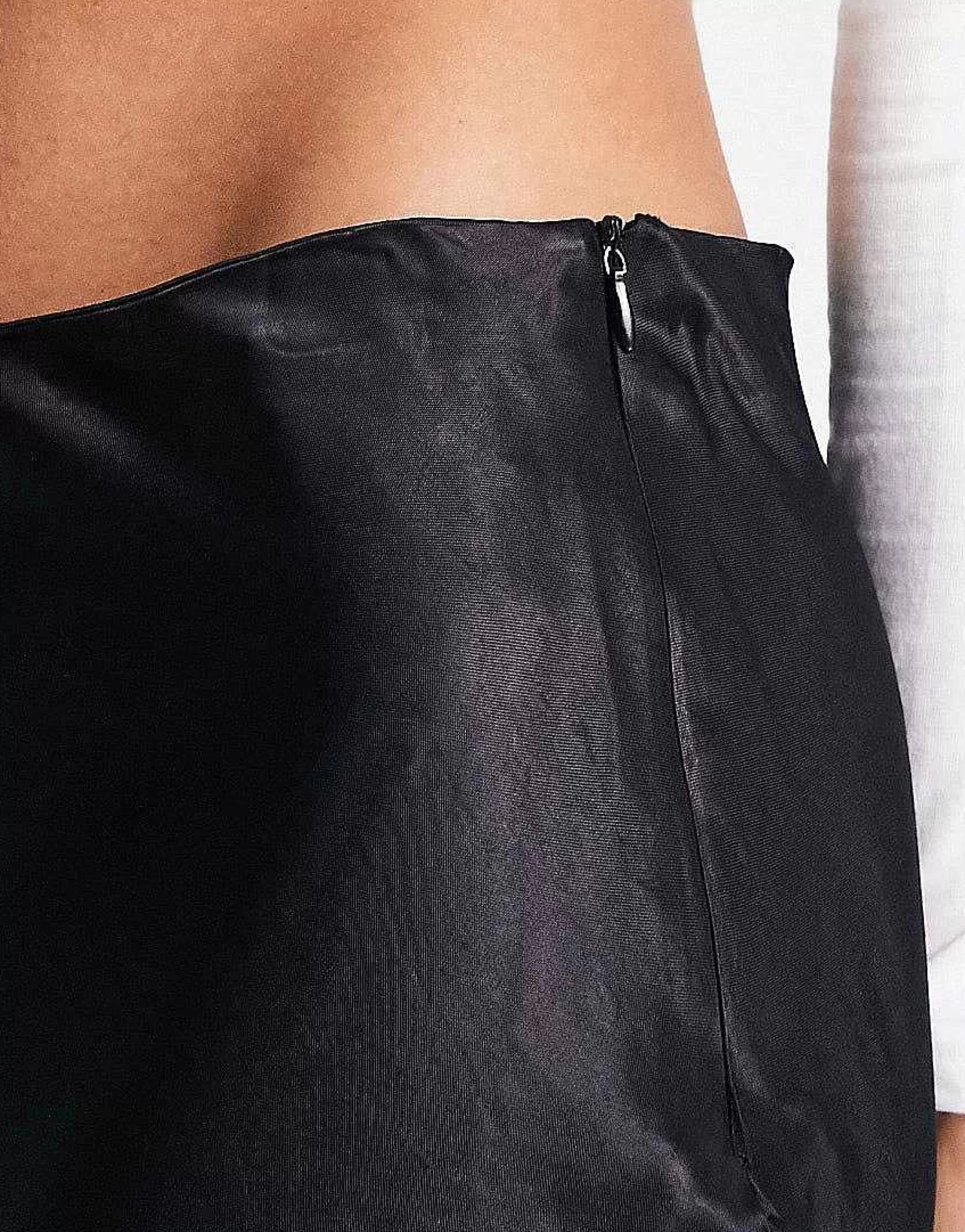 Women Stradivarius Satin Midi Slip Skirt In