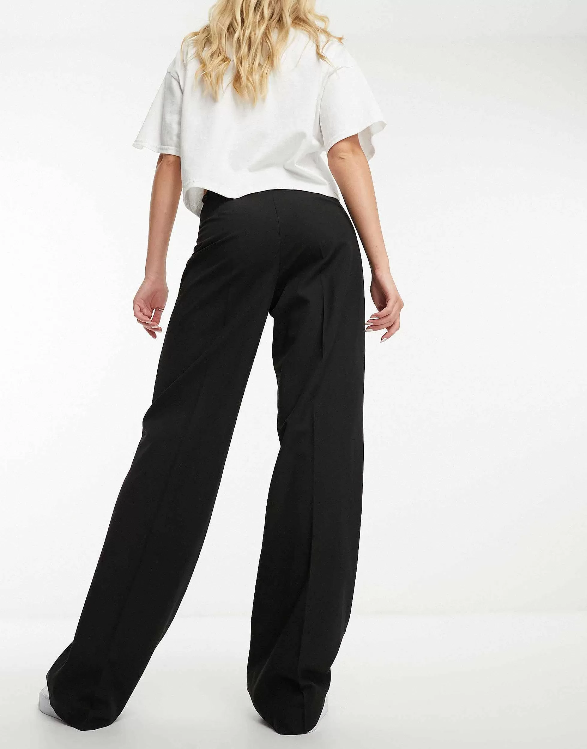 Women Stradivarius Tailored Straight Leg Trouser In