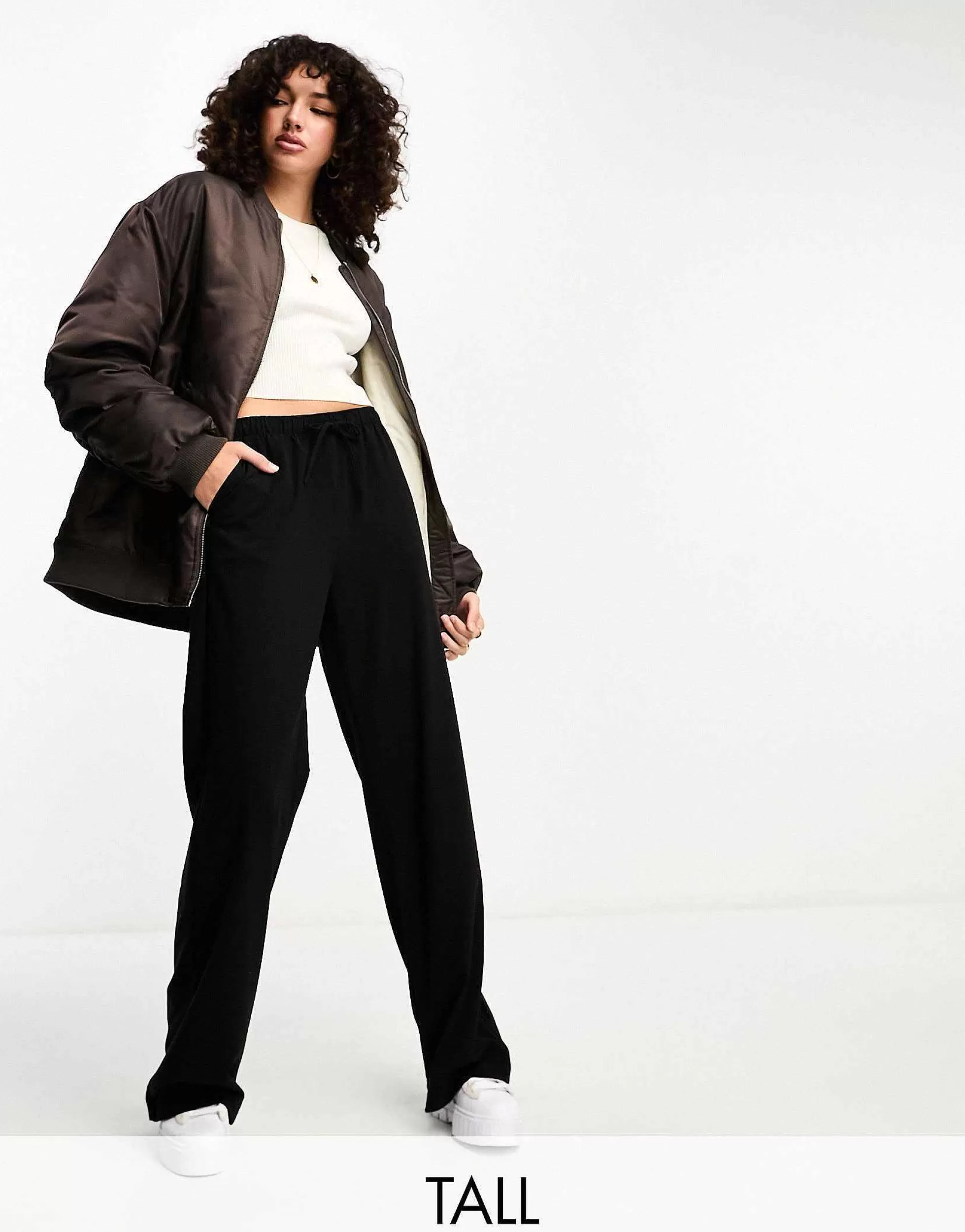 Women Stradivarius Tall Tailored Pull On Trouser In