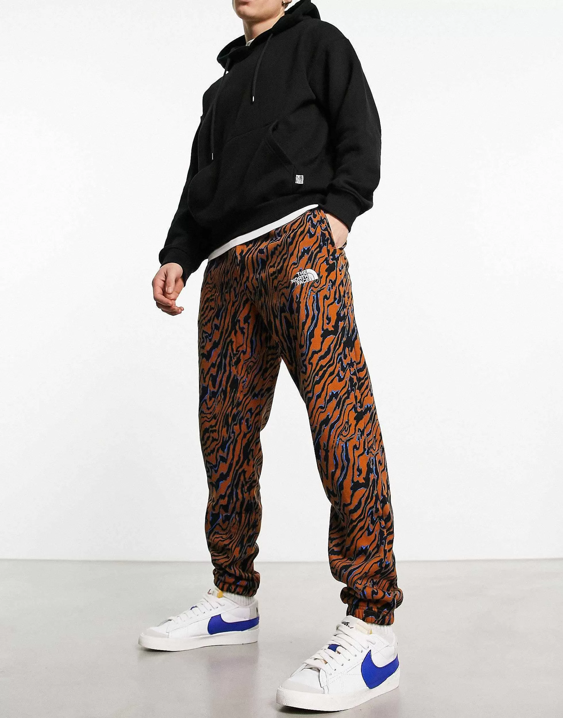 Men The North Face Essential Oversized Joggers In Marble Print Exclusive At Asos