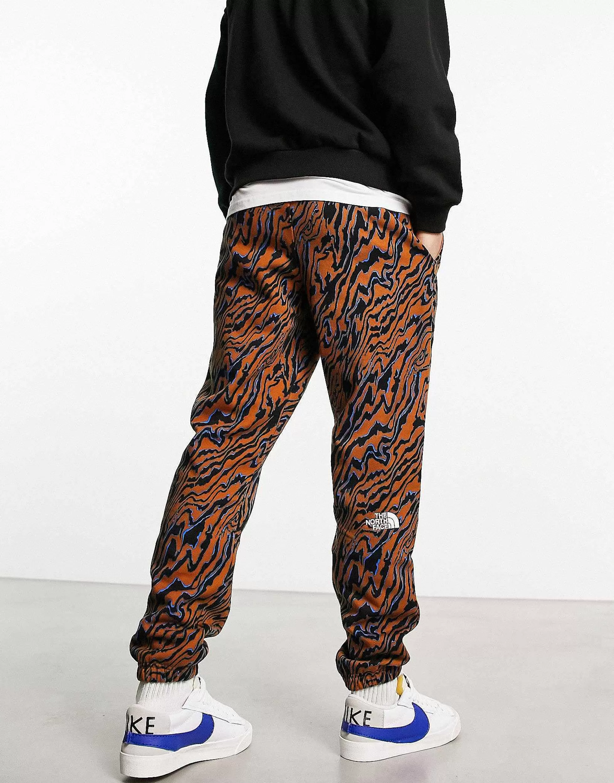 Men The North Face Essential Oversized Joggers In Marble Print Exclusive At Asos