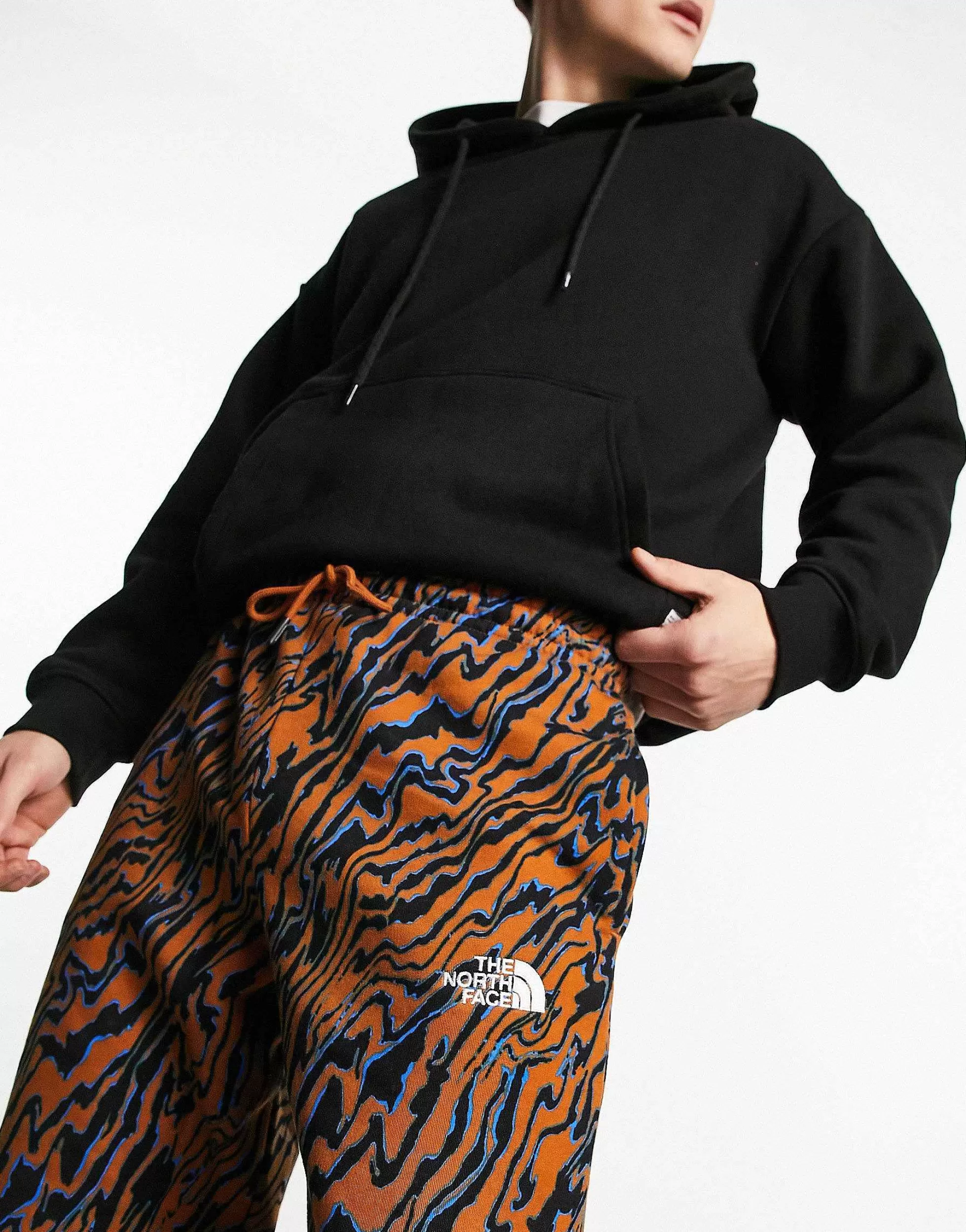 Men The North Face Essential Oversized Joggers In Marble Print Exclusive At Asos