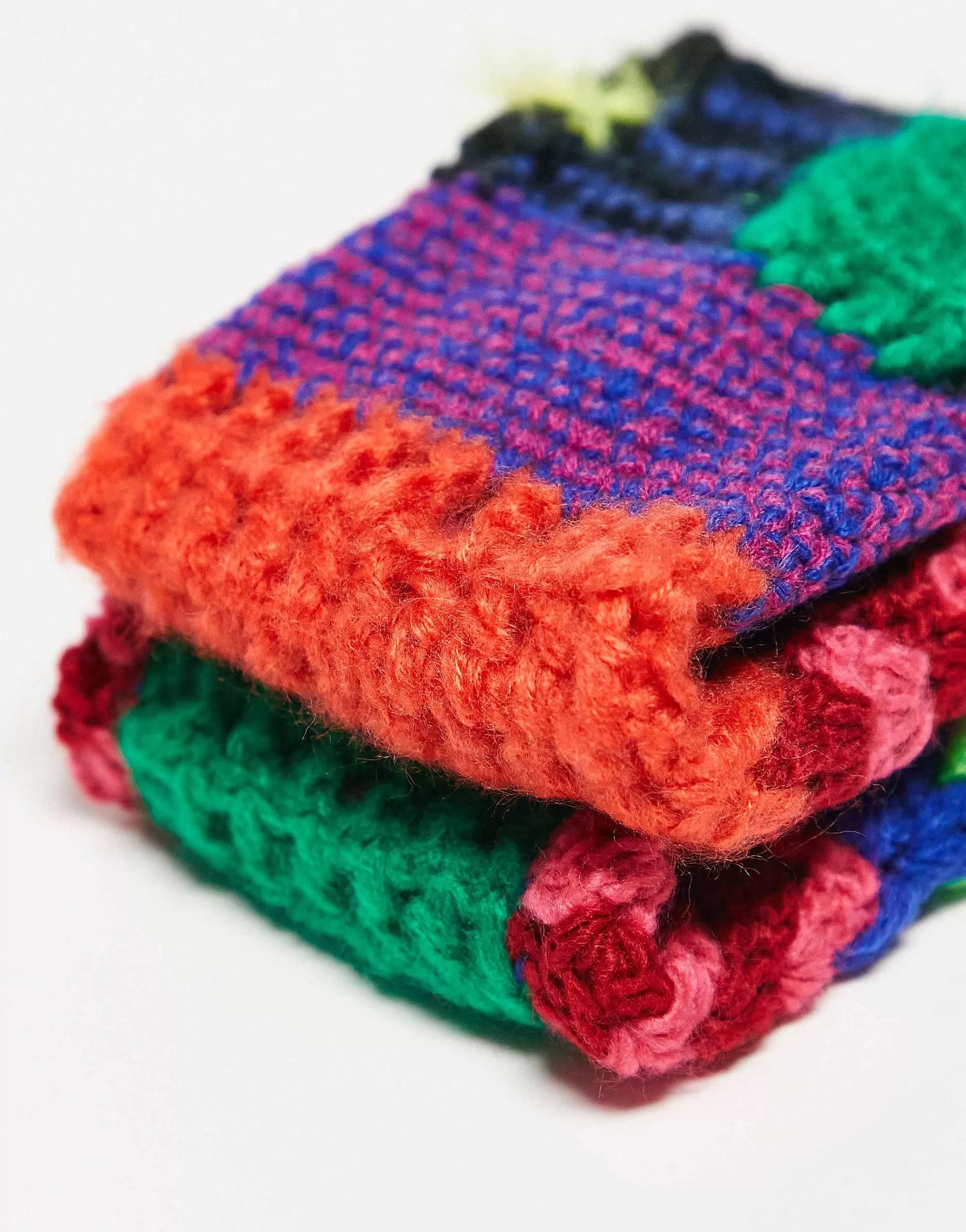 Women The Ragged Priest Spliced Knit Fingerless Gloves In