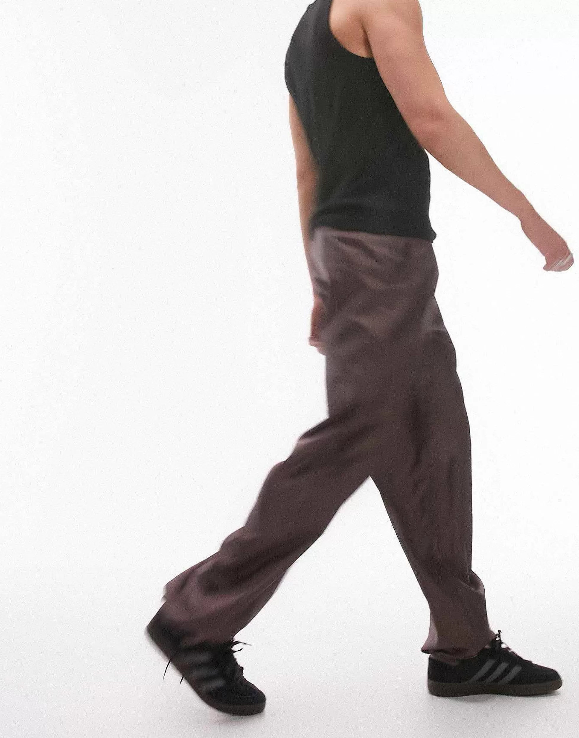 Men Topman Extreme Baggy Nylon Trousers In