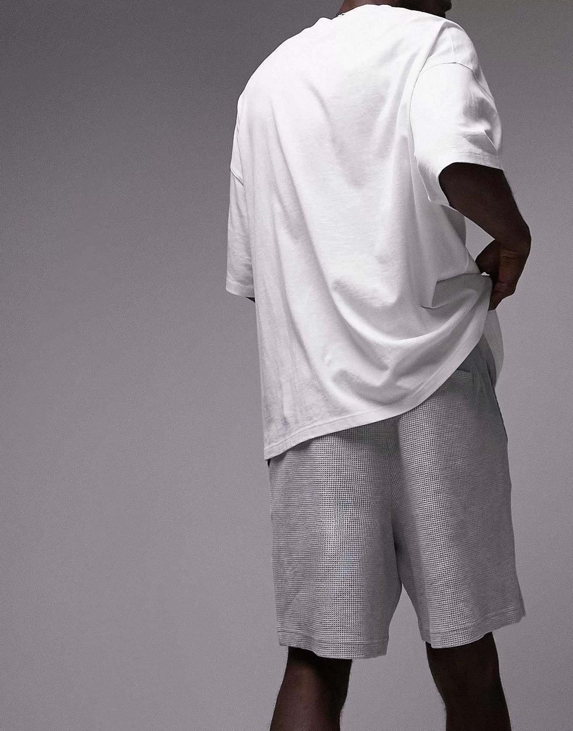 Men Topman Lounge Waffle Short In