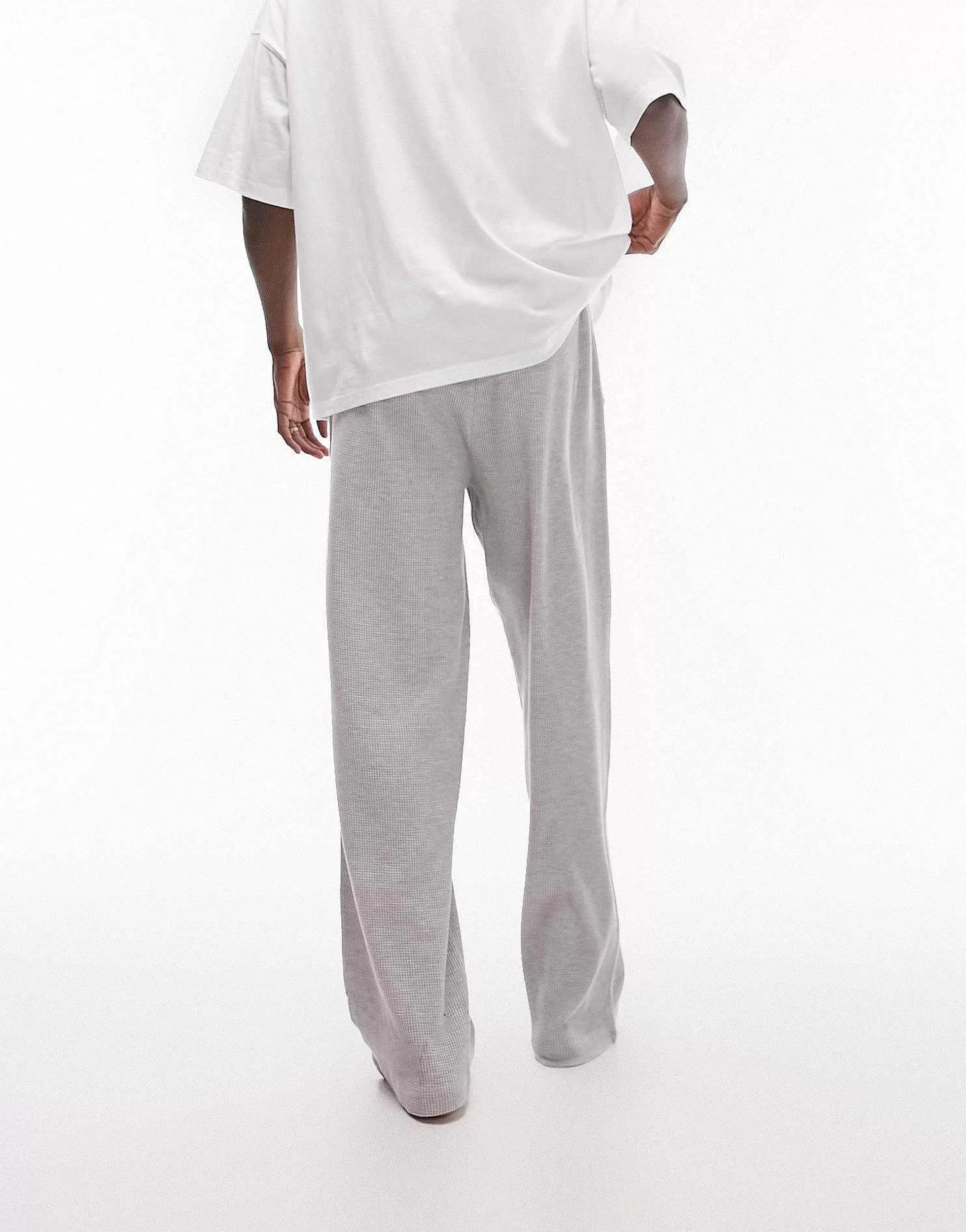 Men Topman Lounge Waffle Straight Leg Jogger In