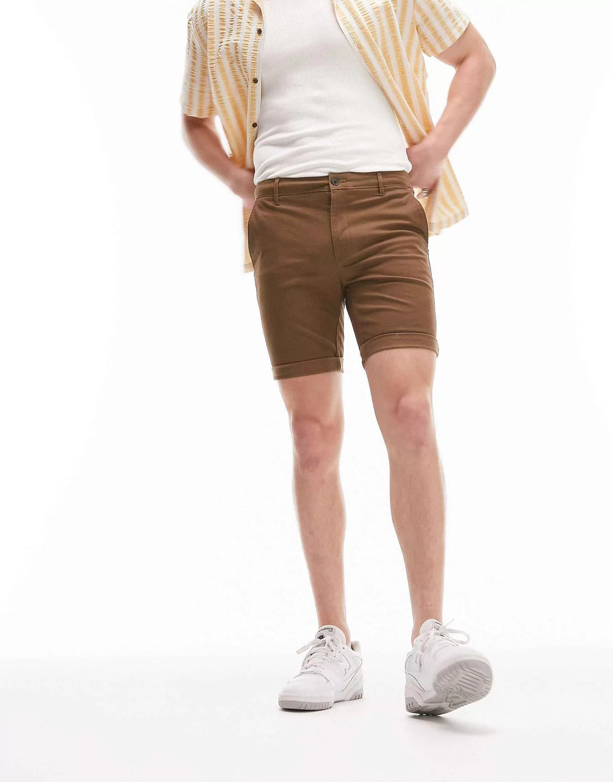 Men Topman Skinny Chino Short In