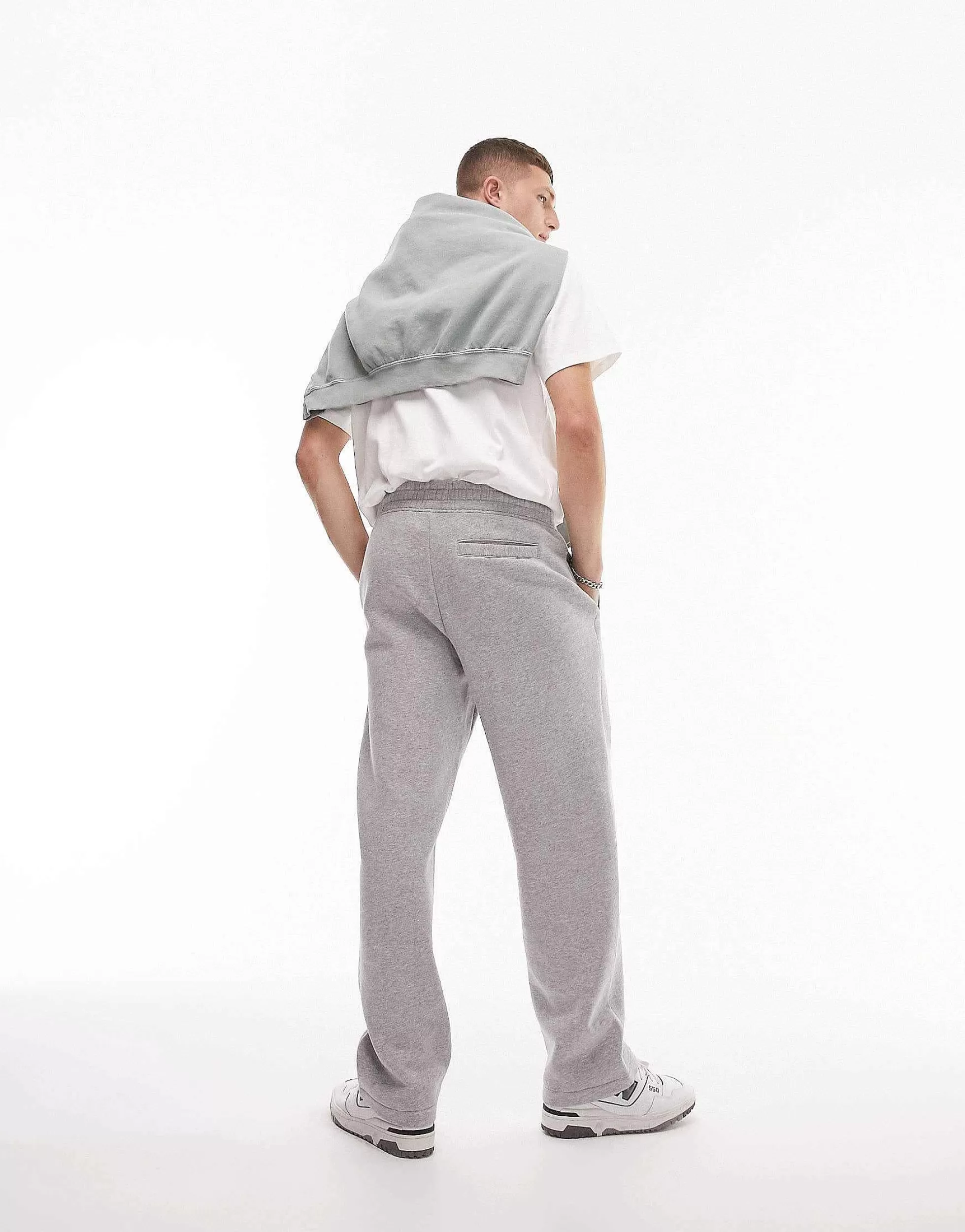 Men Topman Straight Leg Jogger In Marl