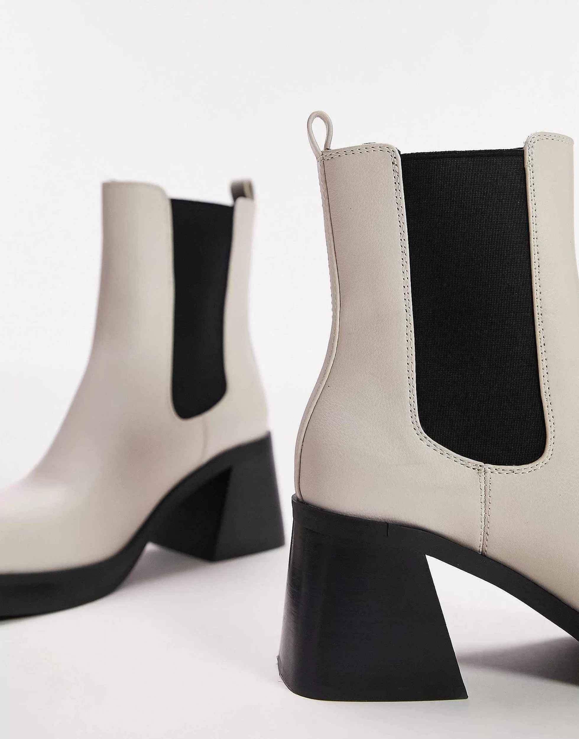 Women Topshop Bay Square Toe Heeled Chelsea Boot In