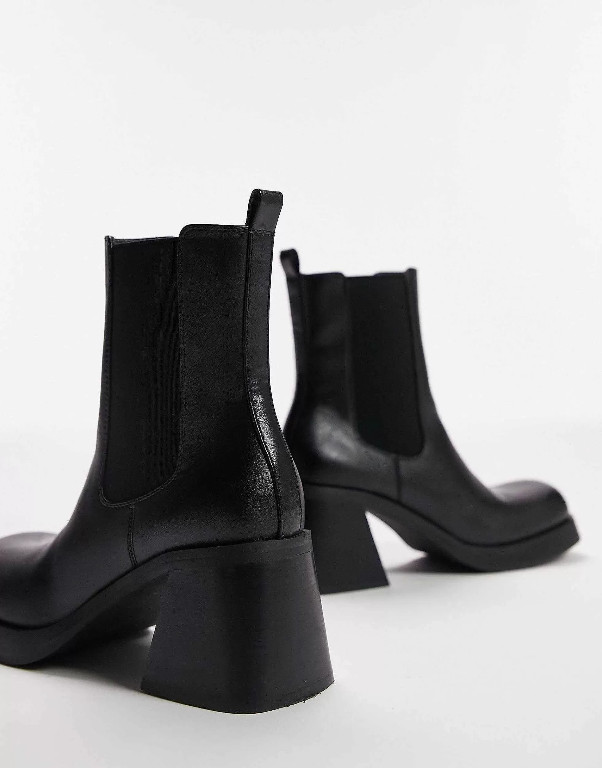 Women Topshop Bay Square Toe Heeled Chelsea Boot In